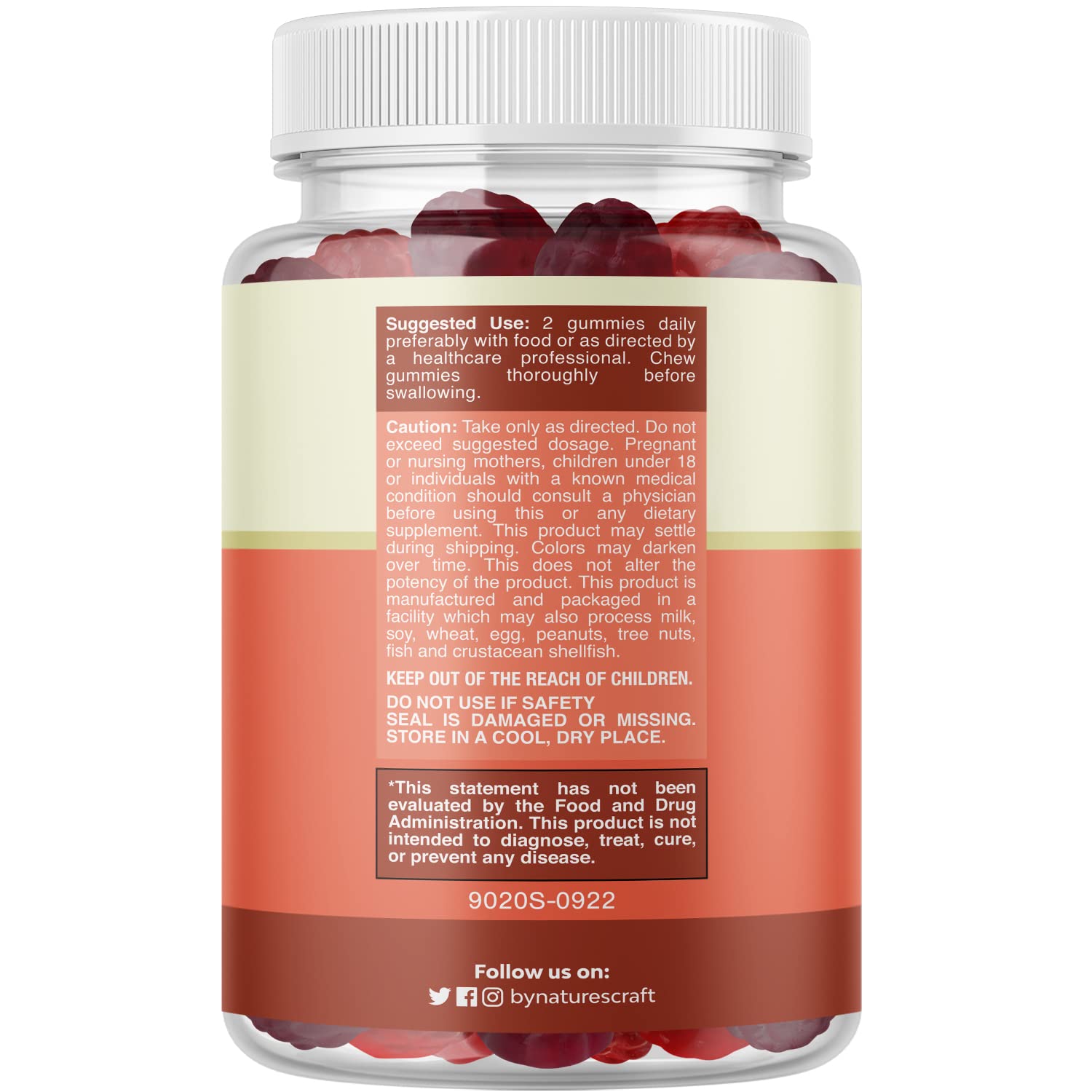 Sugar Free Fiber Gummies for Adults - High Fiber Supplement Gummies Vitamins for Adults Natures Craft