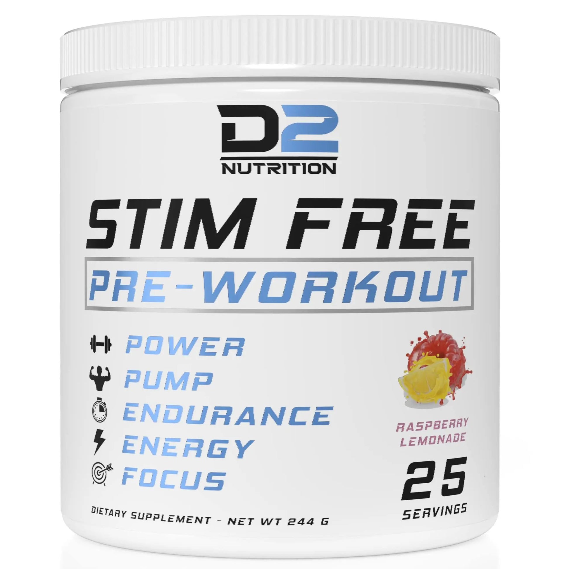 Precium Nutrition Stim Free Pre Workout - Best Non Caffeine Powder No Amazing Power