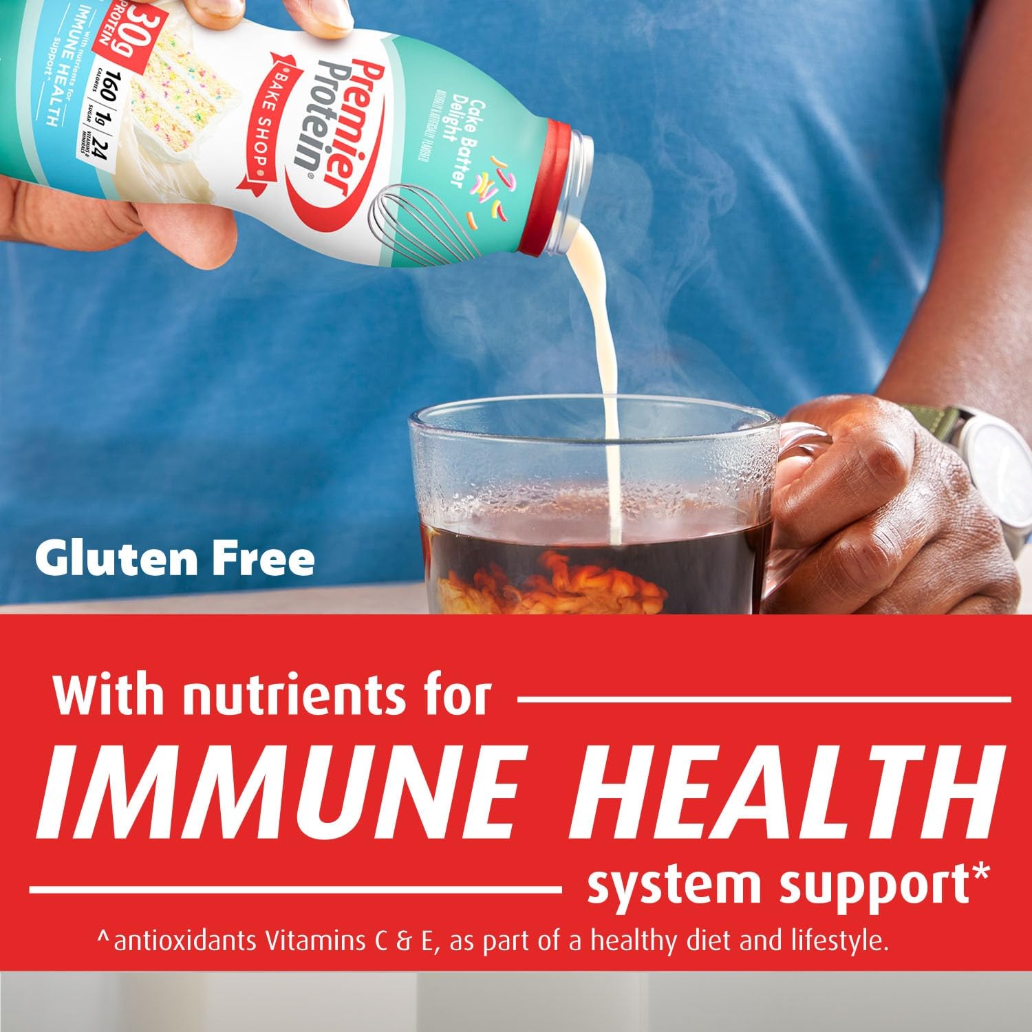 Premier Protein Shake, Cake Batter, 30g Protein, 1g Sugar, 24 Vitamins & Minerals Premier Protein