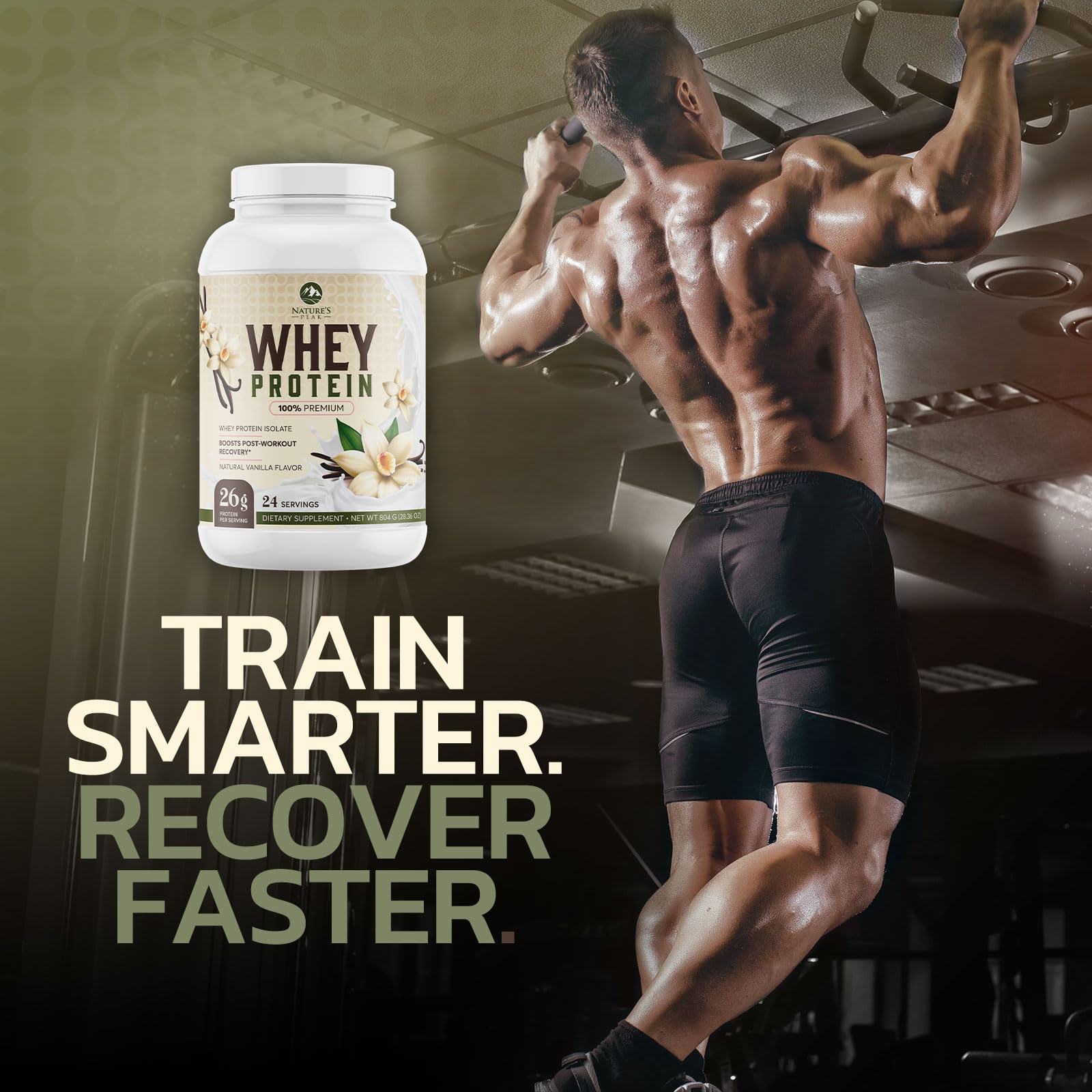 Nature's Protein Powder, 100% Whey Protein Powder Isolate, Immune Support, BCAAs Nature's Peak