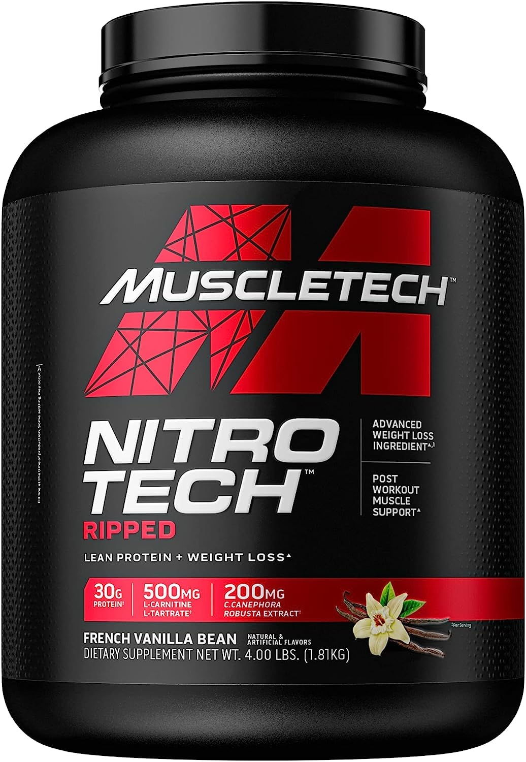MuscleTech Nitro-Tech Ripped | Lean Whey Protein Powder/Isolate & Platinum Multivitamin MuscleTech