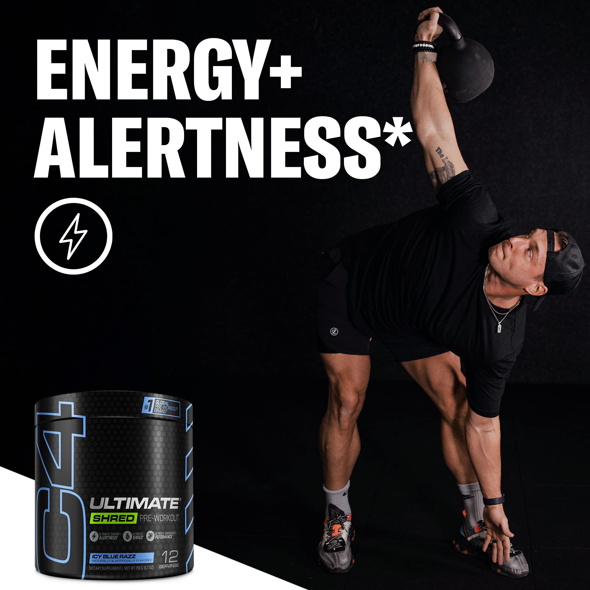 Cellucor C4 Ultimate Shred Pre Workout Powder, Fat Burner for Men & Women, Metabolism Cellucor