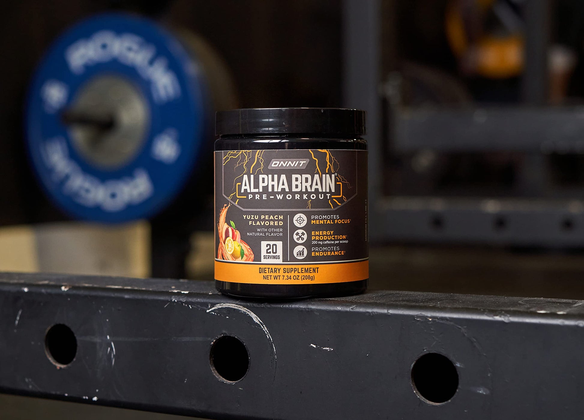 ONNIT Alpha Brain Pre-Workout - Yuzu Peach (20 Serving Tub) ONNIT