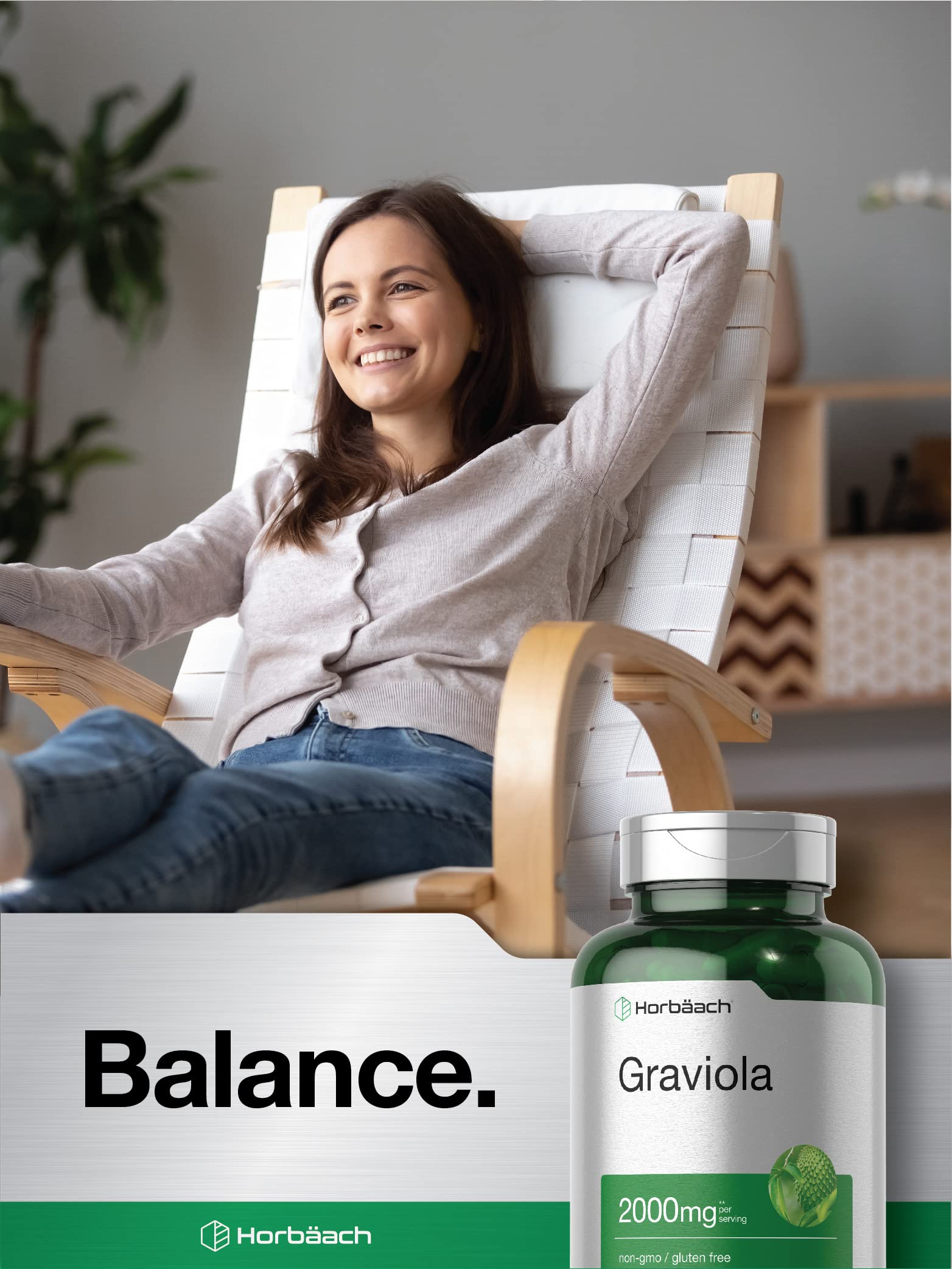 Graviola Extract 2000 mg 120 Capsules With Graviola Proprietary Blend Ingredient Horbäach