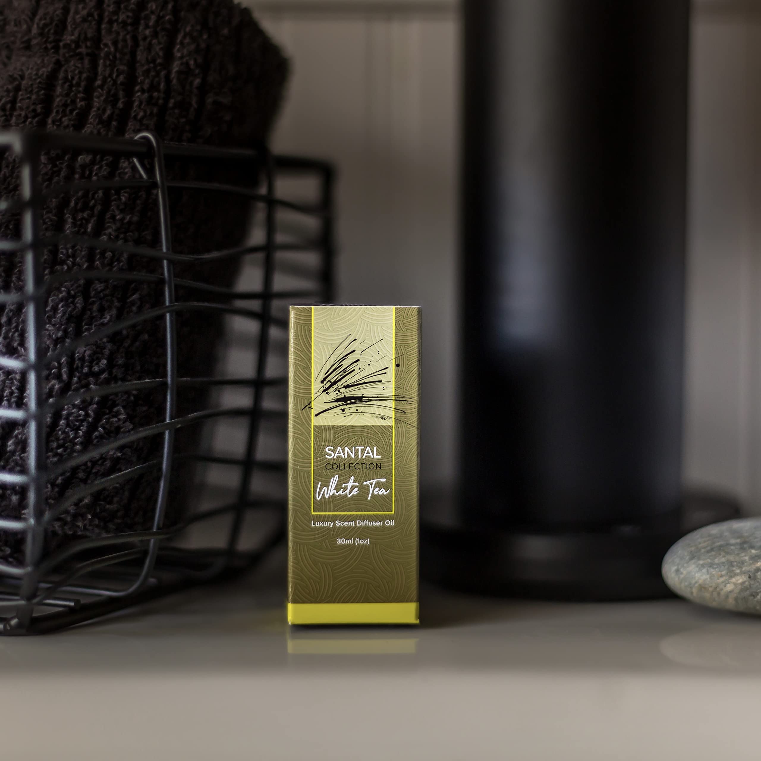 Santal White Tea Diffuser Oil - Air-Scent Aroma and Essential Oil Blend for Aromatherapy Diffusers - 30 Milliliter Air-Scent