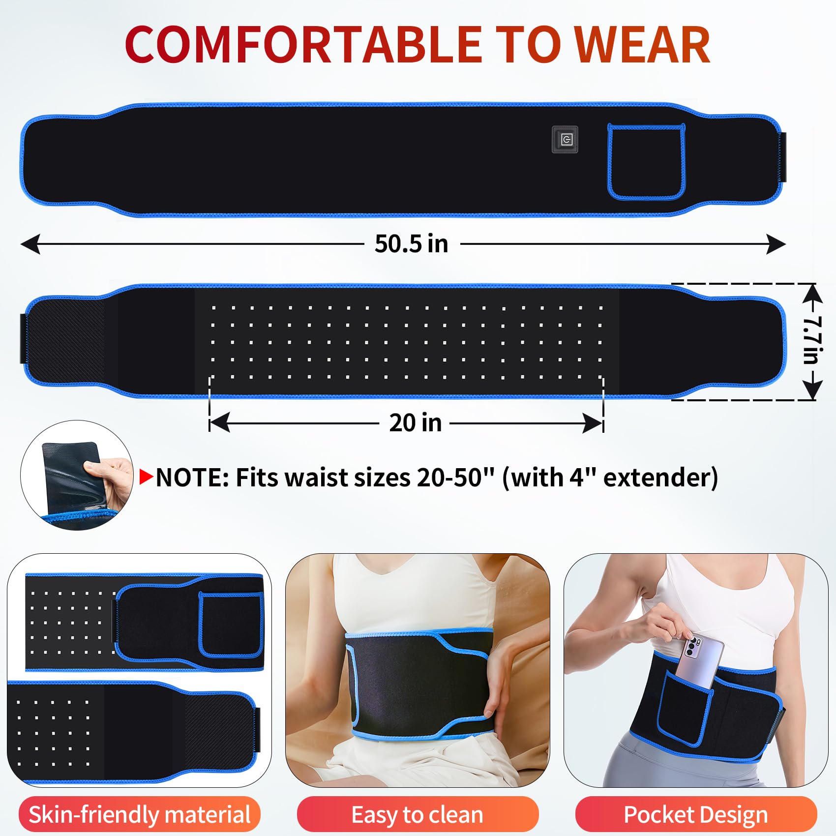 Red Light Therapy Belt, Infrared Light Therapy Red Light Therapy Device, Infrared Light Therapy Wrap Loqumloi