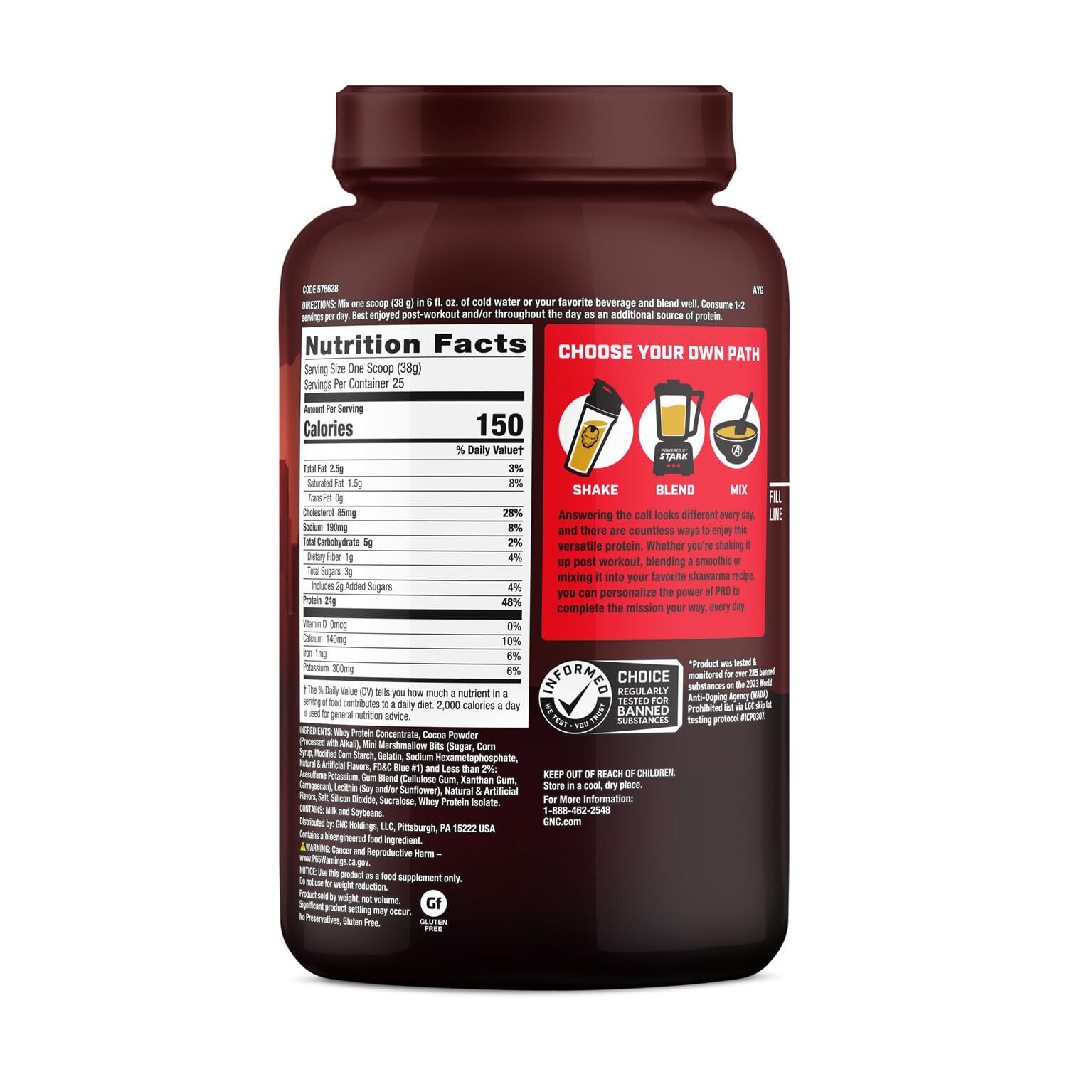 GNC Pro Performance 100% Whey - Marvel: High-Flying S'Mores - 25 Servings GNC