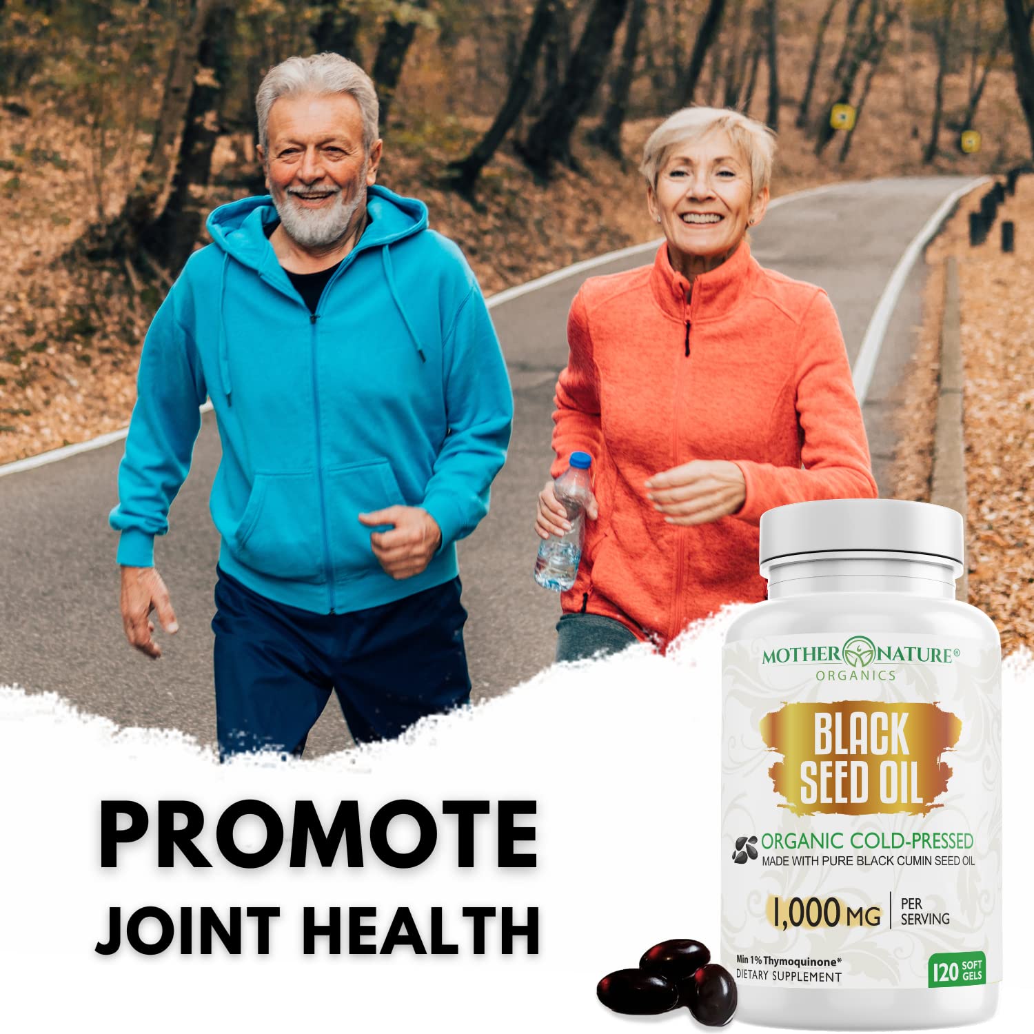 Black Seed Oil Capsules - 120 Count (Organic, Non-GMO Liquid) Premium Cold Pressed Mother Nature Organics Superfoods For Organic Living