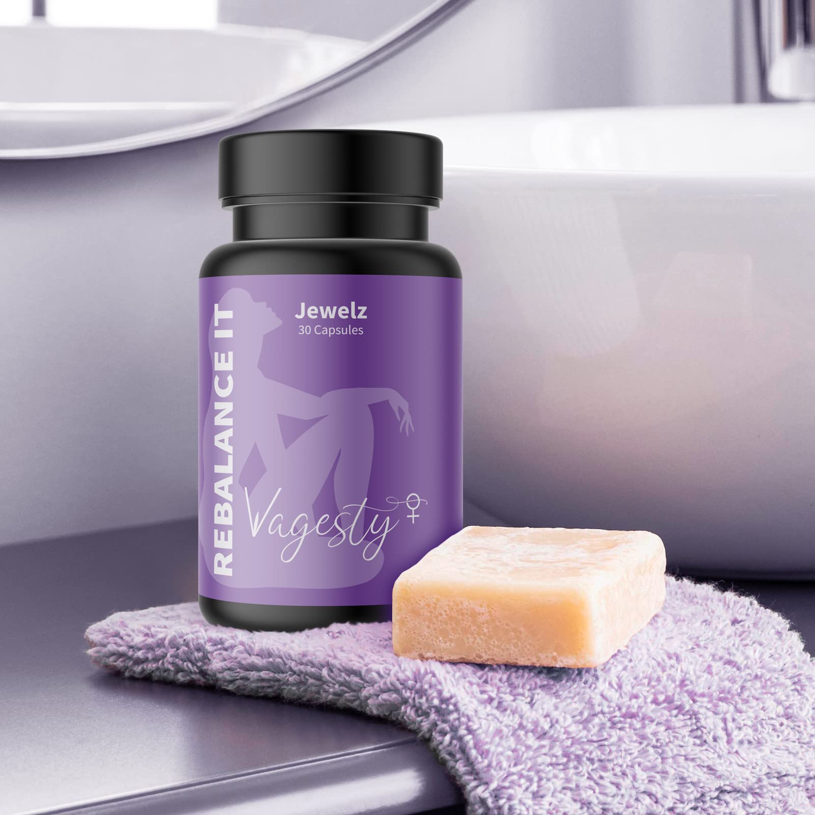 Vagesty Jewelz boric Acid Vaginal Suppositories, 100% Pure boric Acid, rebalance Vaginal pH Vagesty