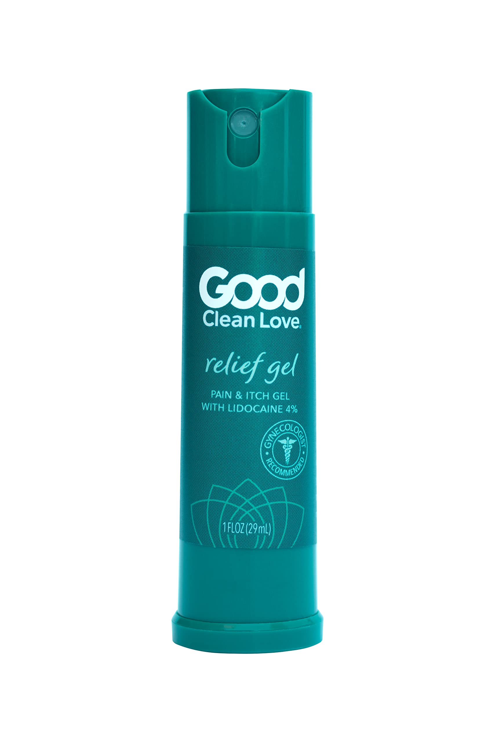 Good Clean Love Relief Gel Pain & Itch with Lidocaine 4%, Fast-Acting Relief from Pain, Itch, and Irritation