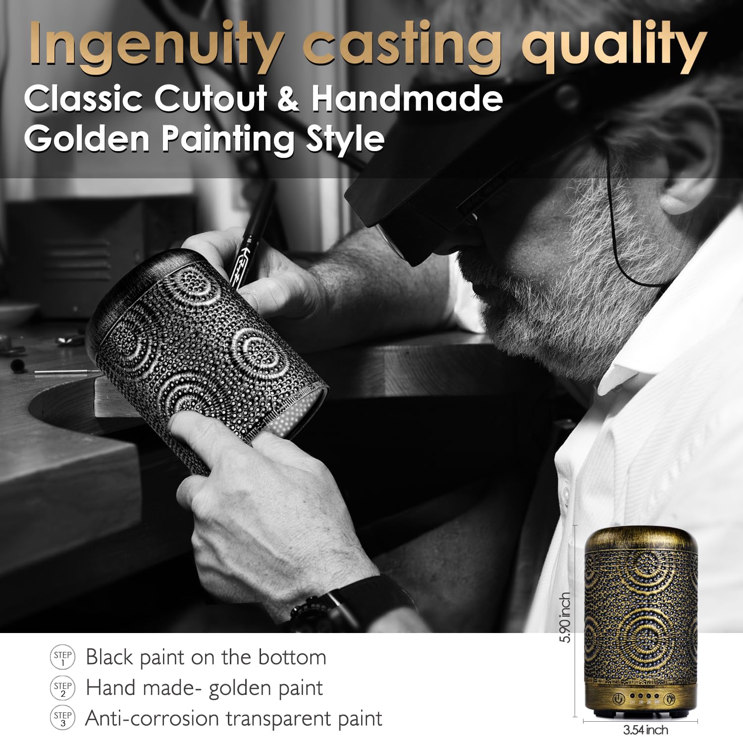 Aromatherapy Diffusers, SALKING 100mL Essential Oil Diffusers, Electric Ultrasonic Humidifier SALKING