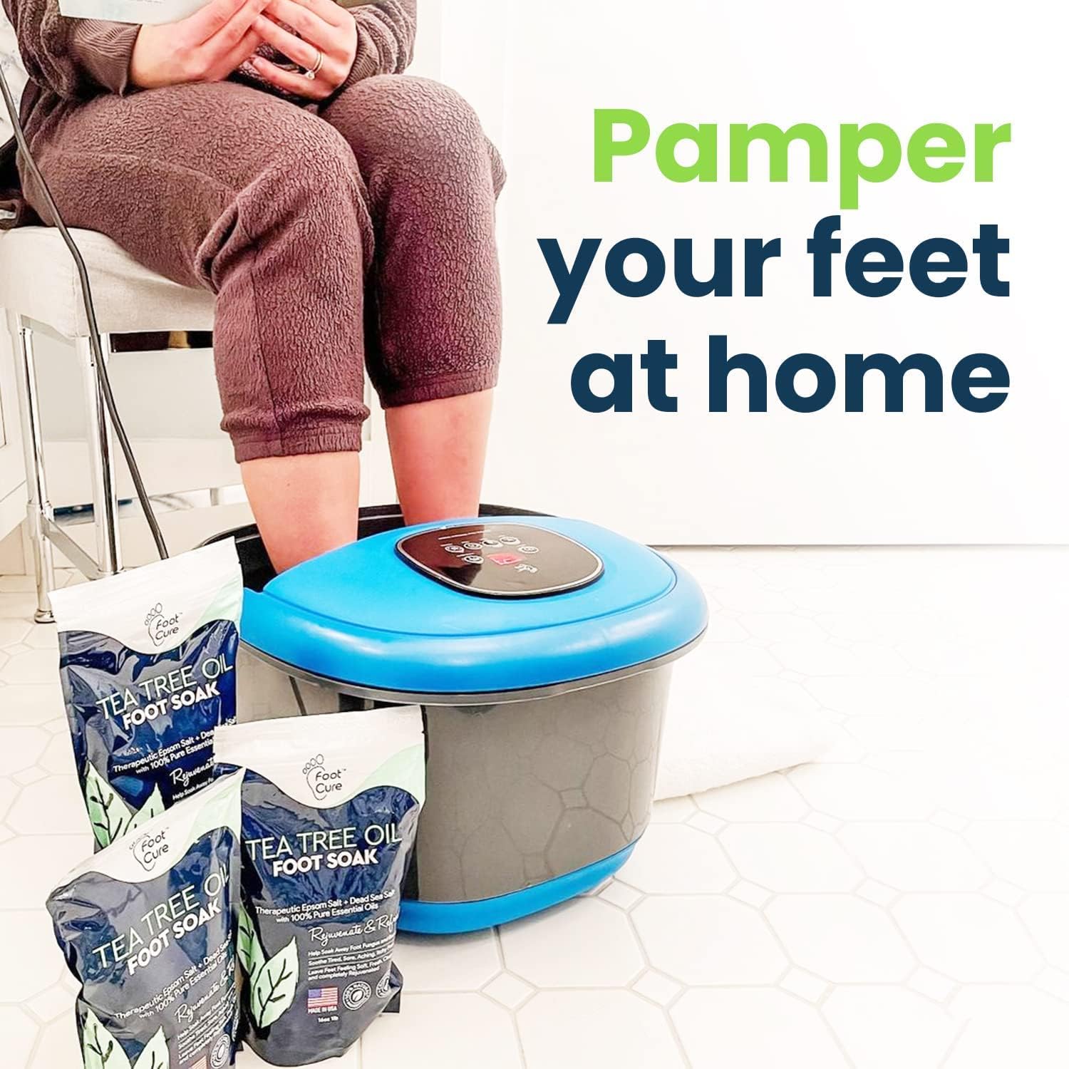 Tea Tree Oil & Citrus Detox Foot Soak with Epsom Salts - All Natural Salts for Post Workout FOOT CURE