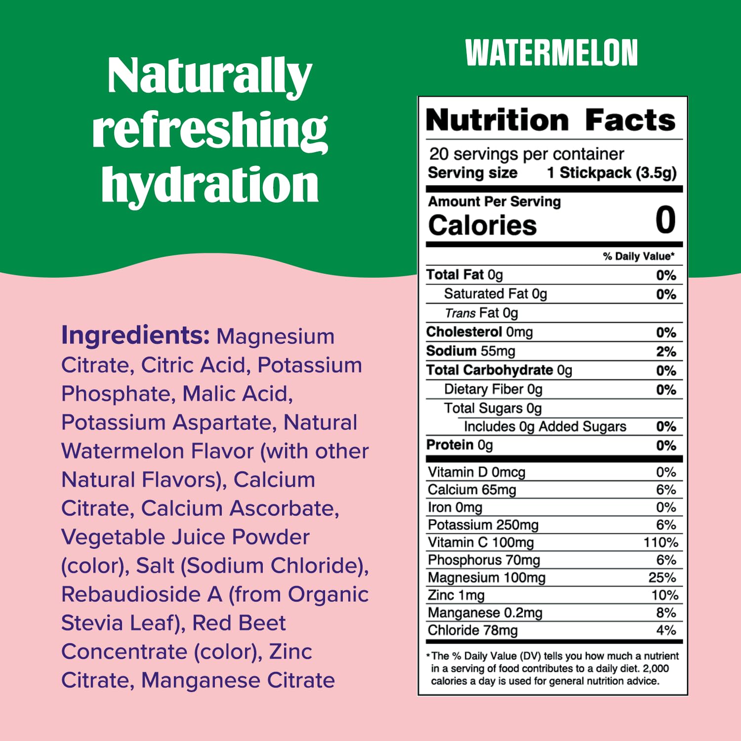 Ultima Replenisher Daily Electrolyte Drink Mix – Watermelon, 20 Stickpacks Ultima Replenisher