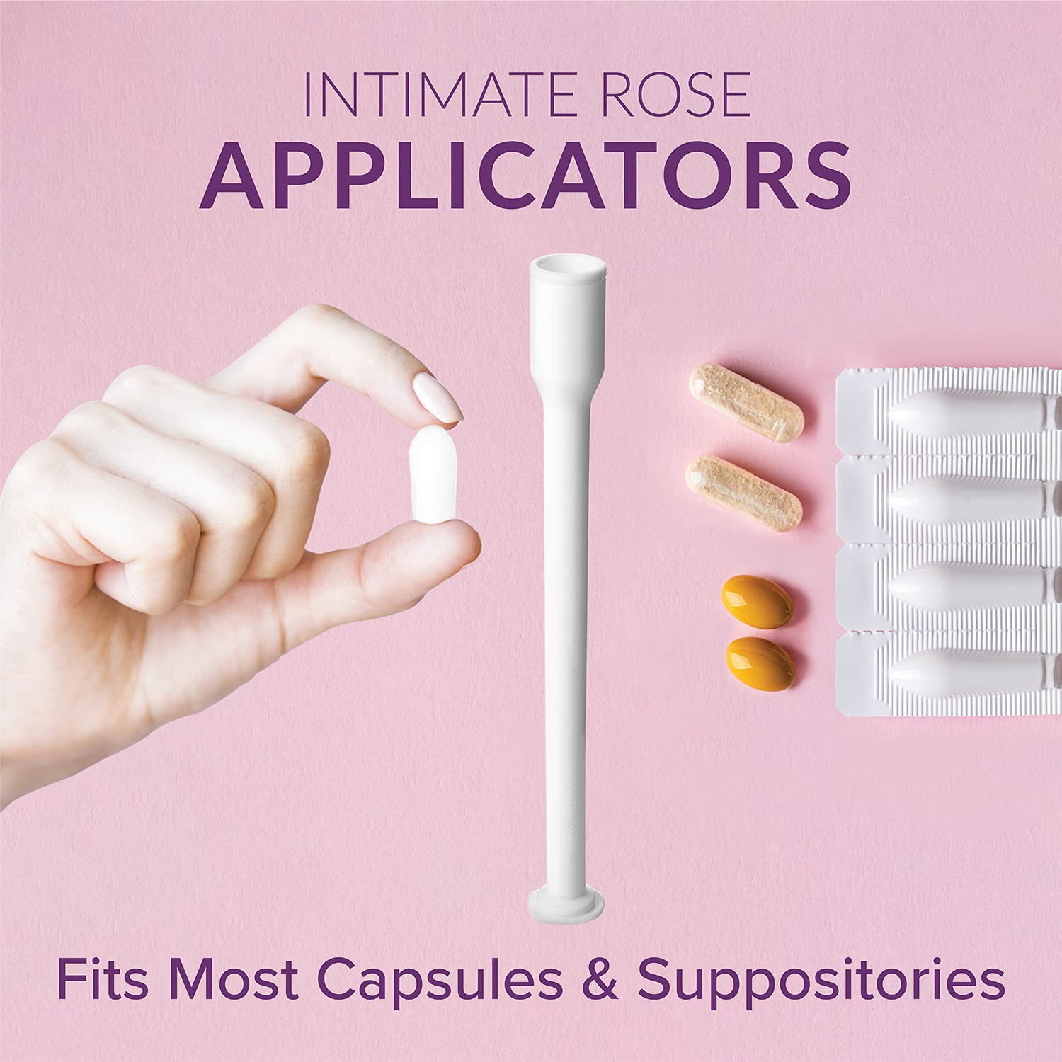 Intimate Rose 30 Count Vaginal Suppository Applicators, Individually Wrapped, Disposable Applicator Intimate Rose
