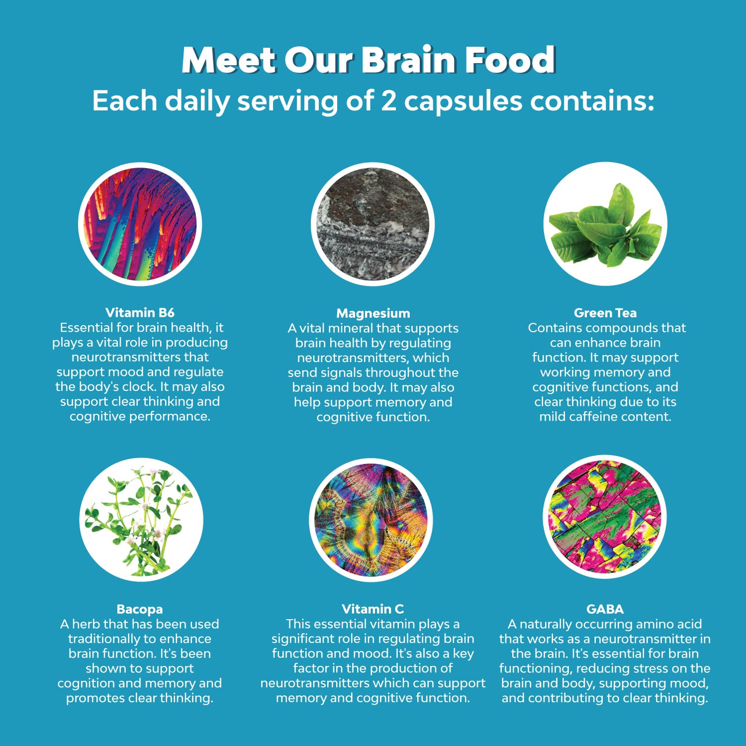 Nootropics Brain Support Supplement - Mental Focus Nootropic Memory Supplement Huntington Labs