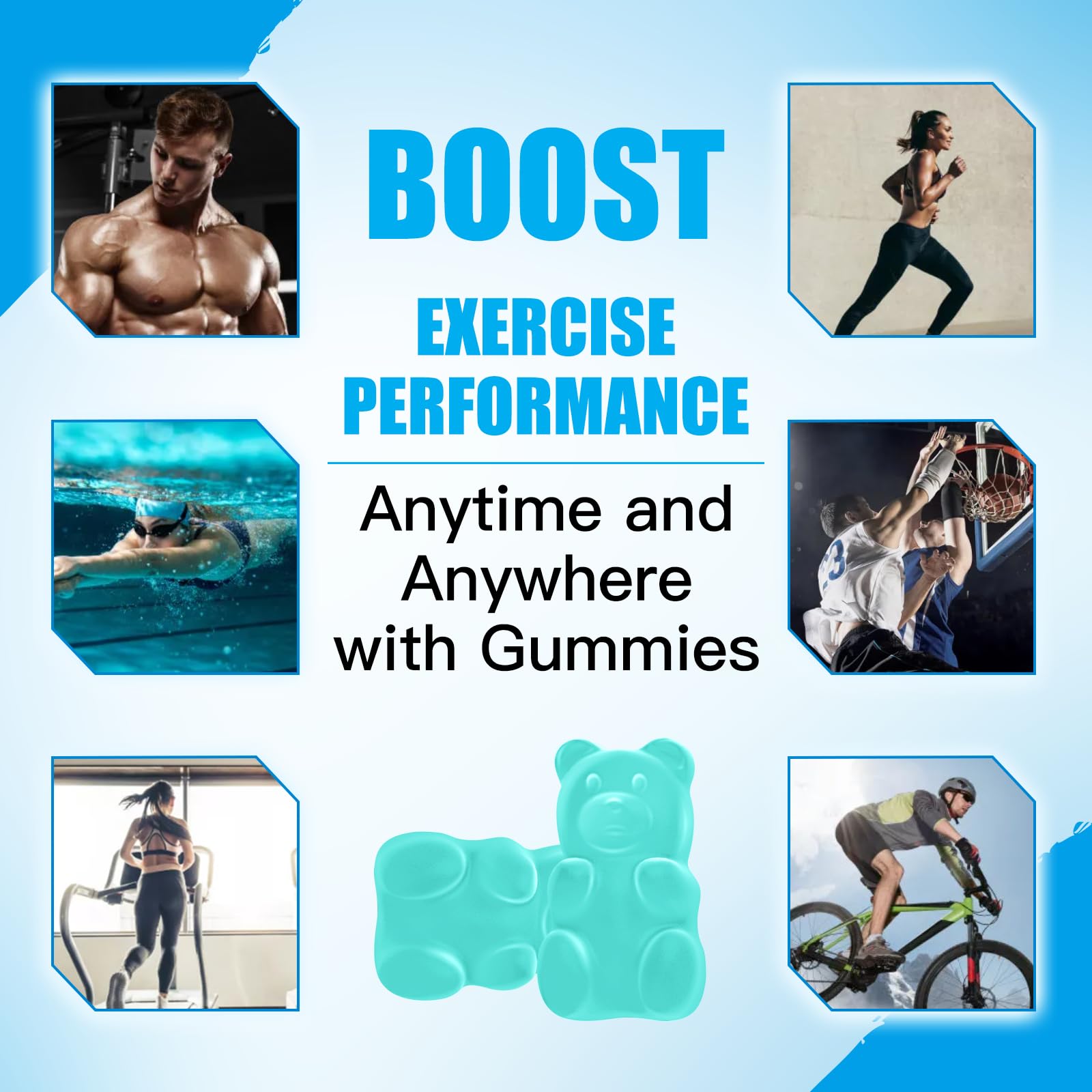 ElevateLife Creatine Monohydrate Gummies 5000mg for Men & Women, Chewables ElevateLife