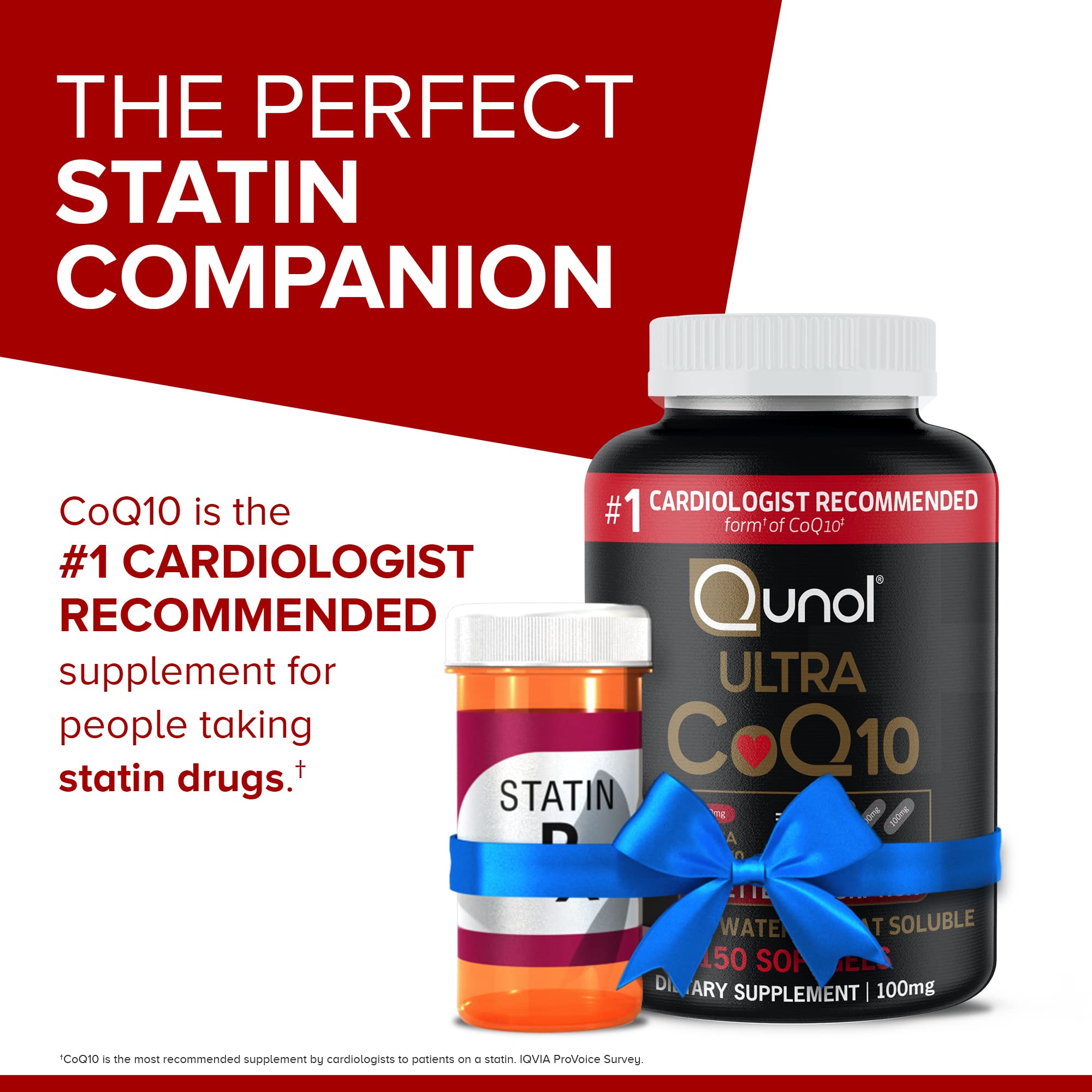Qunol CoQ10 100mg Softgels Ultra 3X Better Absorption Coenzyme Q10 - Antioxidant Qunol