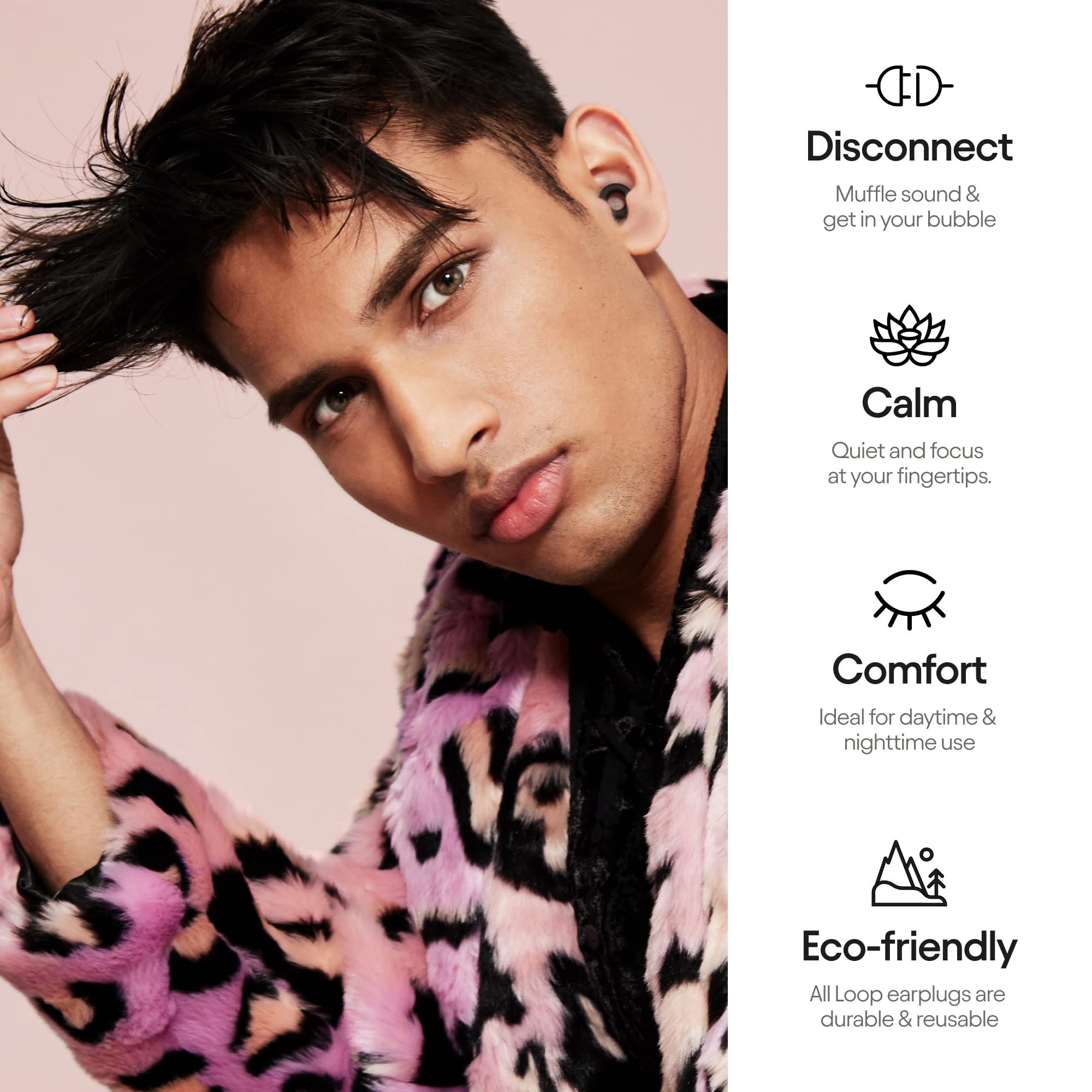 Loop Quiet Ear Plugs for Noise Reduction – Super Soft, Reusable Hearing Protection Loop