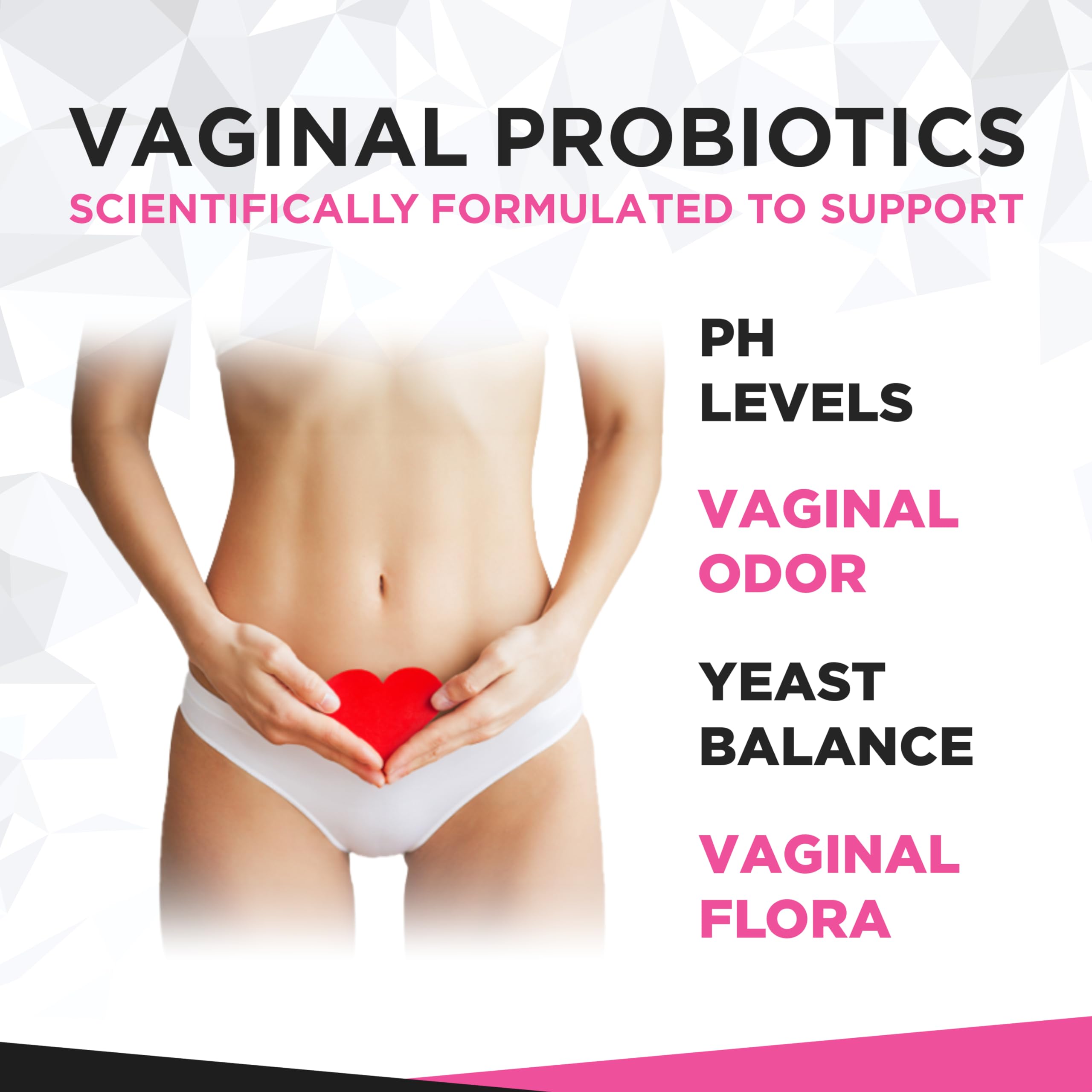 Vaginal Probiotics for Womens Health 20 Billion CFU | PH Balance & Vaginigal Odor Support 60 Capsules Natural Foundation Supplements