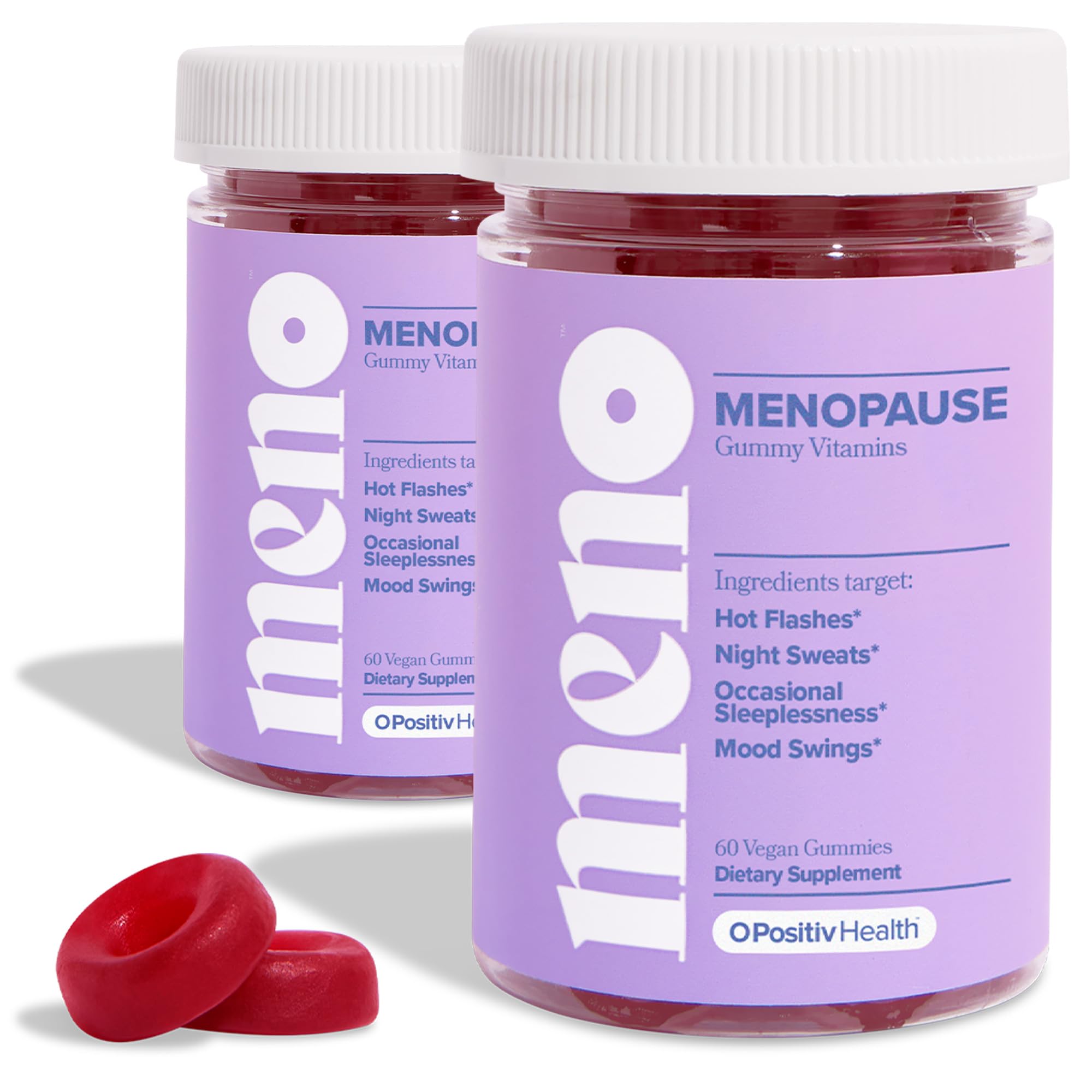 MENO Gummies for Menopause, 30 Servings (Pack of 2) - Hormone-Free Menopause 