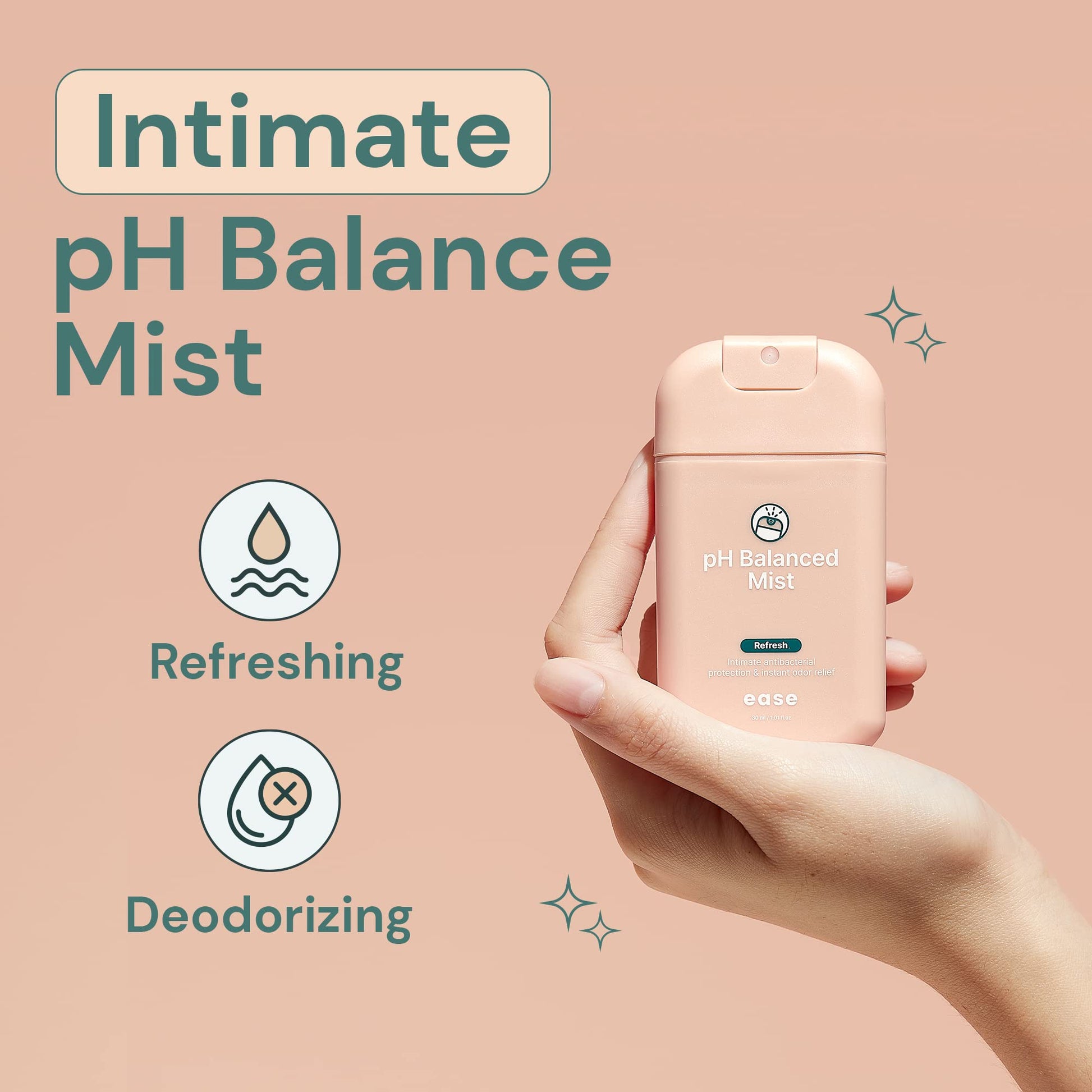 Ease Intimate Soothing pH-Balanced Mist for Feminine Itching and Discomfort Relief Ease