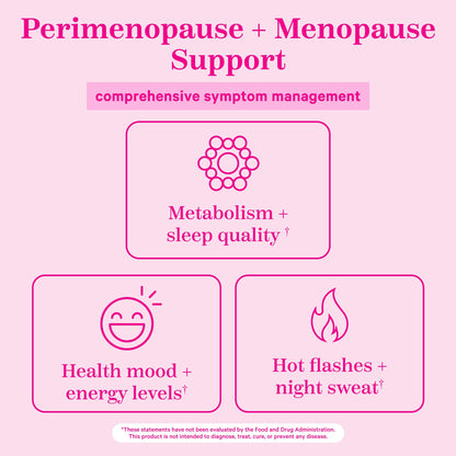Pink Stork Menopause Supplements for Women - 9 Clinically-Studied Herbs for Perimenopause