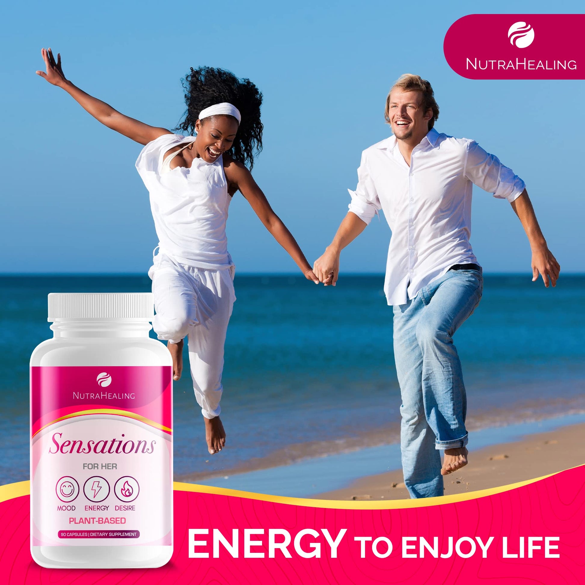 Sensations - Hormone Balance for Women | Mood, Energy & Libido Booster | Natural Plant-Based NUTRAHEALING