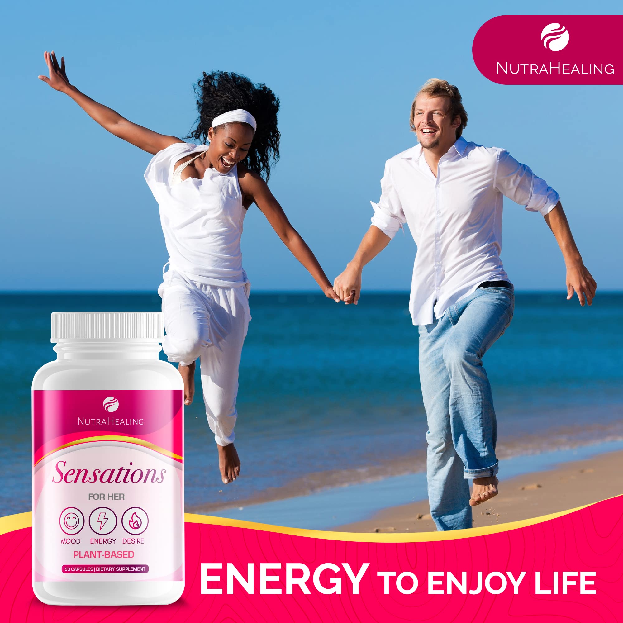 Sensations - Hormone Balance for Women | Mood, Energy & Libido Booster | Natural Plant-Based NUTRAHEALING