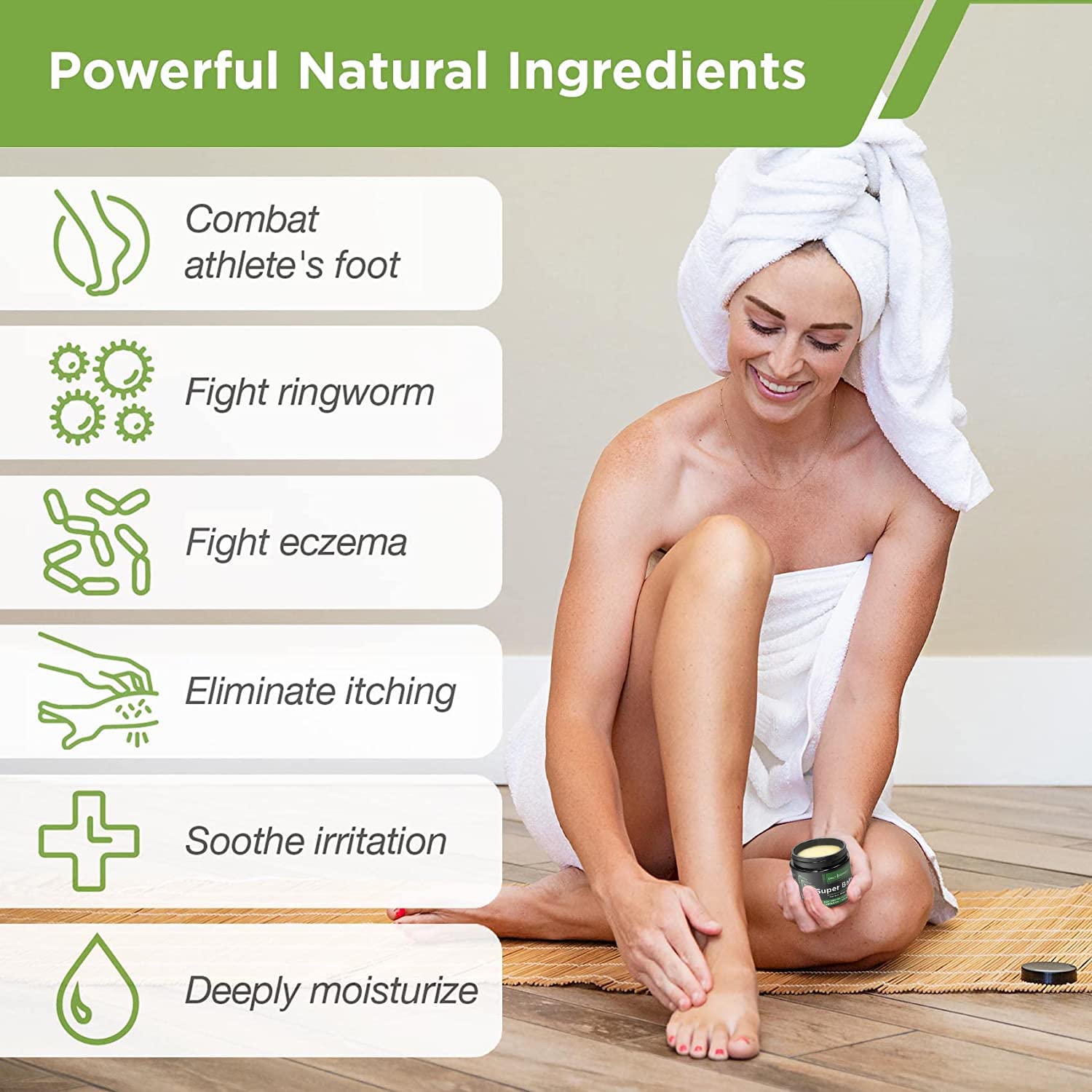 DAILY REMEDY Tea Tree Oil Extra Strength Super Balm - Athletes Foot Cream Combats DAILY REMEDY