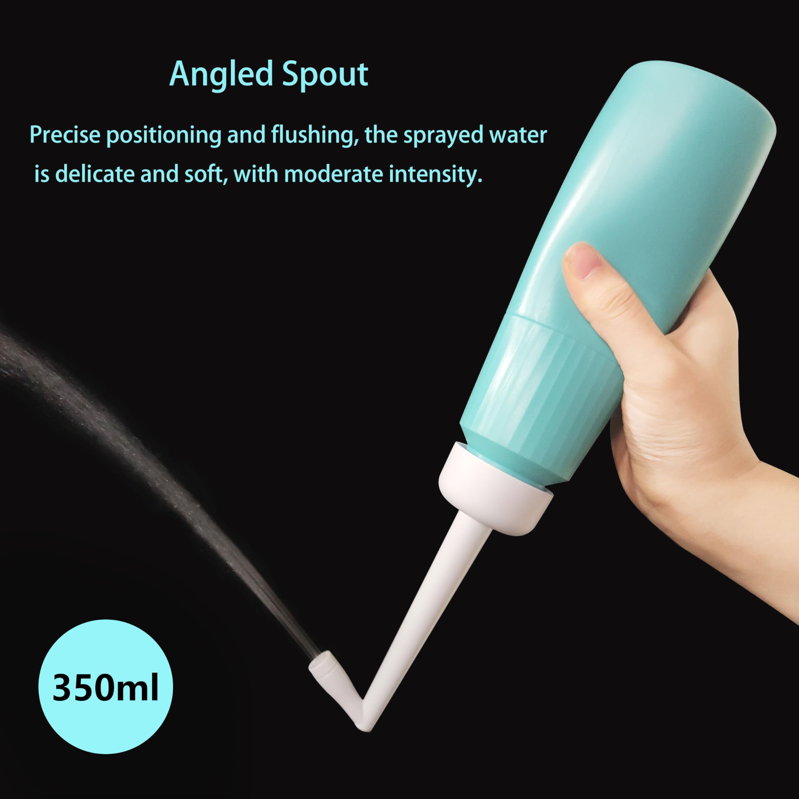 Portable 11.8 Oz Bidet, Feminine Care Irrigator, Retractable Nozzle Travel Bidet with 60° Elbow XYJunTech