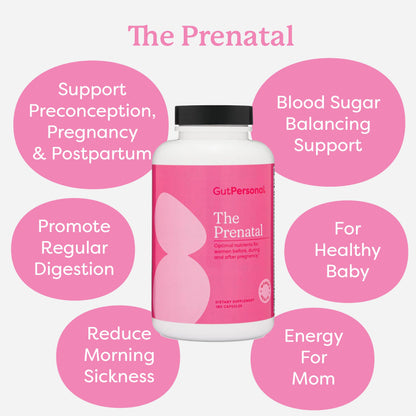 GutPersonal The Prenatal Supplement, Alleviates Morning Sickness and Contains Essential Nutrients