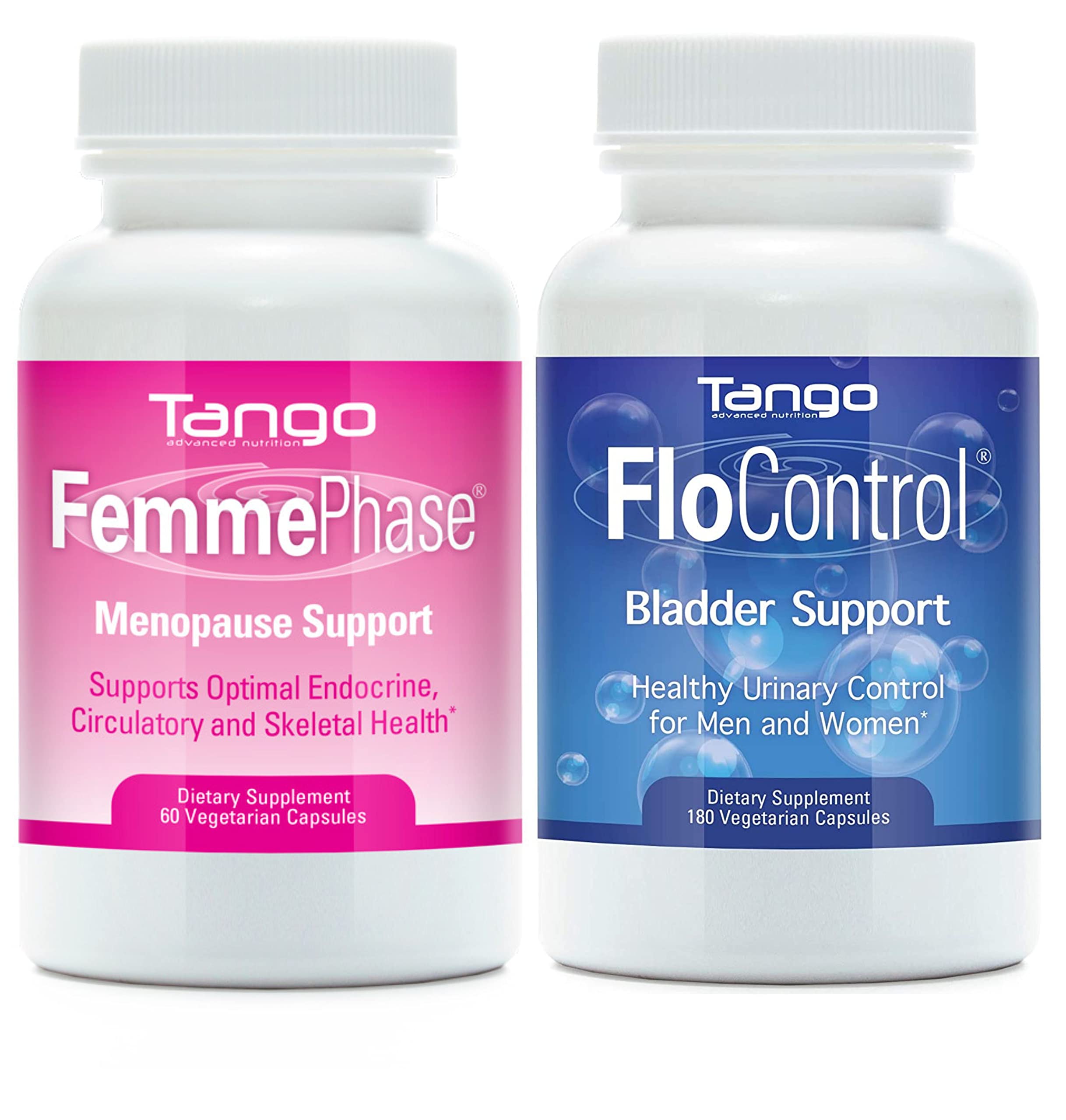 FloControl Natural Herbal Bladder Support Supplement and FemmePhase Advanced Menopause