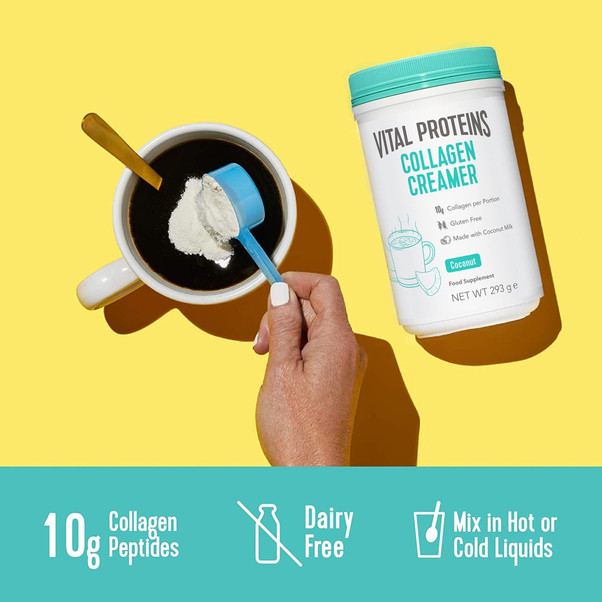 Vital Proteins Collagen Coffee Creamer, No Dairy & Low Sugar Powder with Collagen VITAL PROTEINS
