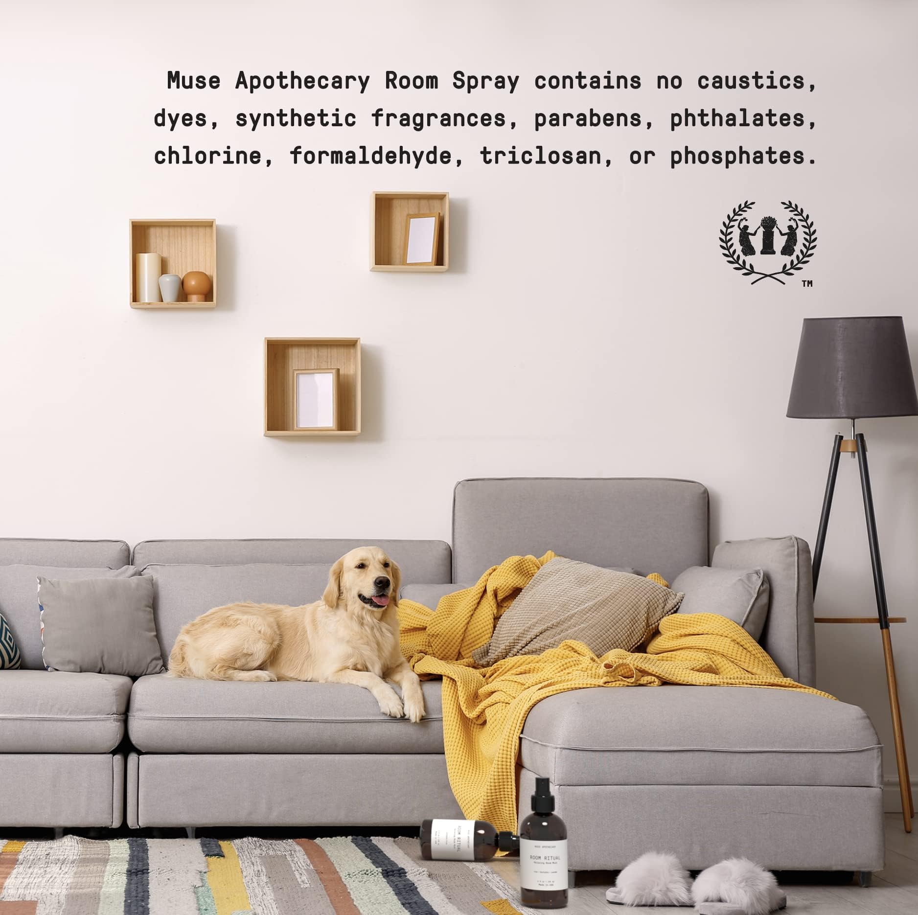 Muse Bath Apothecary Room Ritual - Aromatic and Relaxing Room Mist, 8 oz, Infused Muse Apothecary