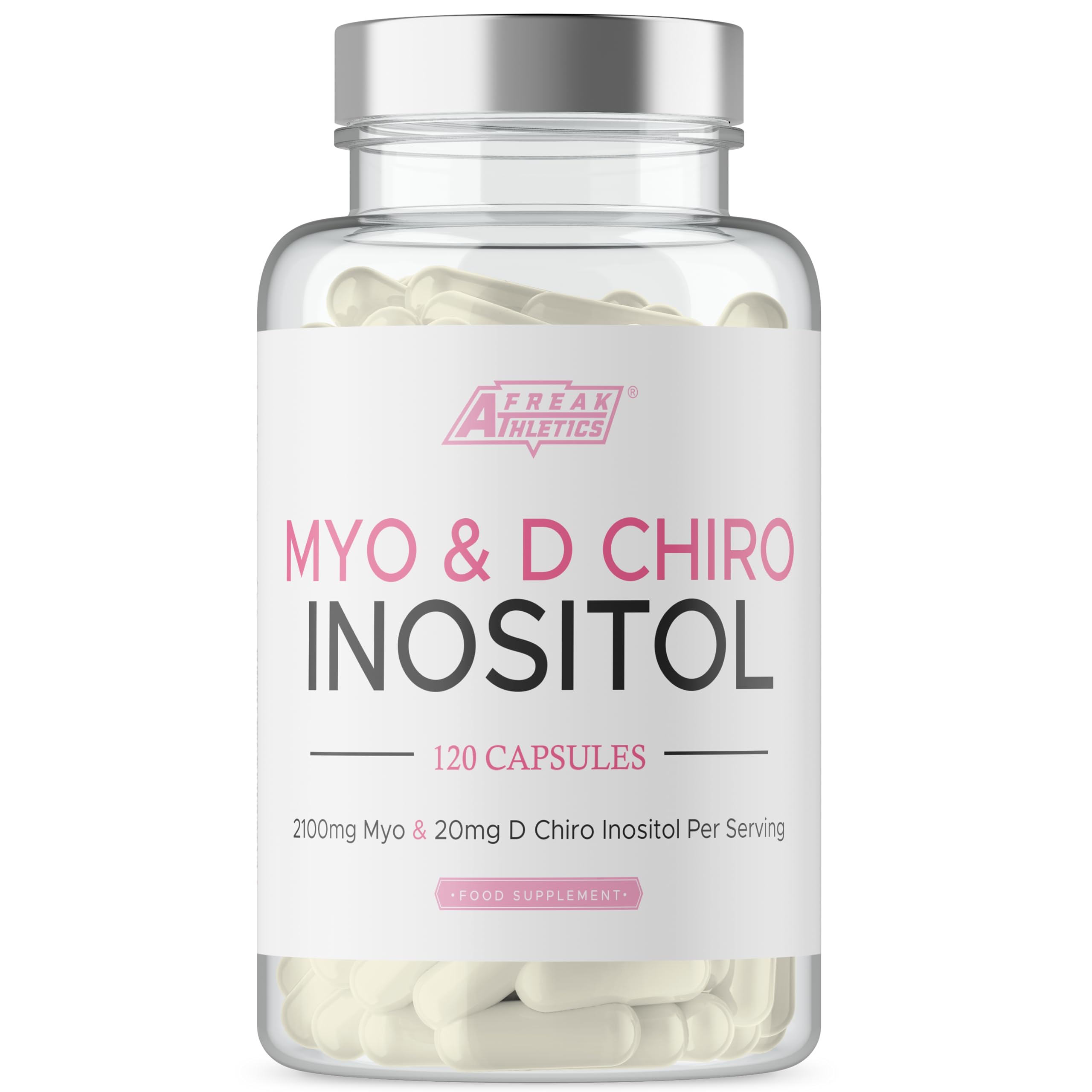 Myo-Inositol & D Chiro Inositol - Supports Women with PCOS -120 Capsules - Promotes 