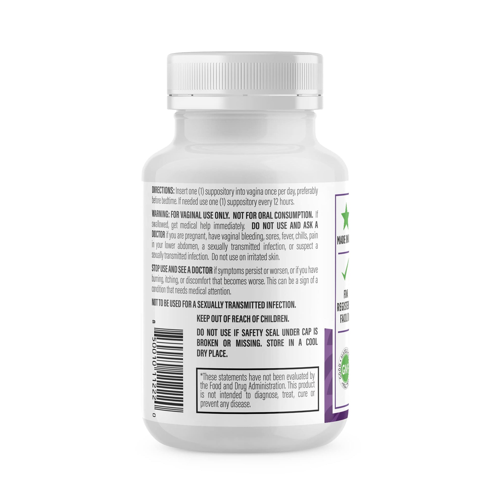 NewLife Naturals Boric Acid Vaginal Suppositories 600mg (60 Pack) with 28 Applicators - for pH Balance NewLife Naturals