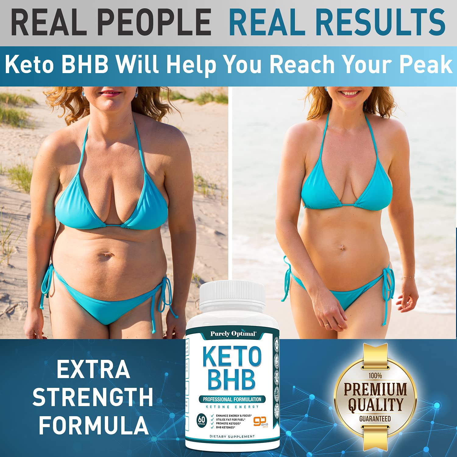 Purely Optimal Keto BHB Exogenous Ketones Supplement - Keto Diet Pills for Ketosis Purely Optimal