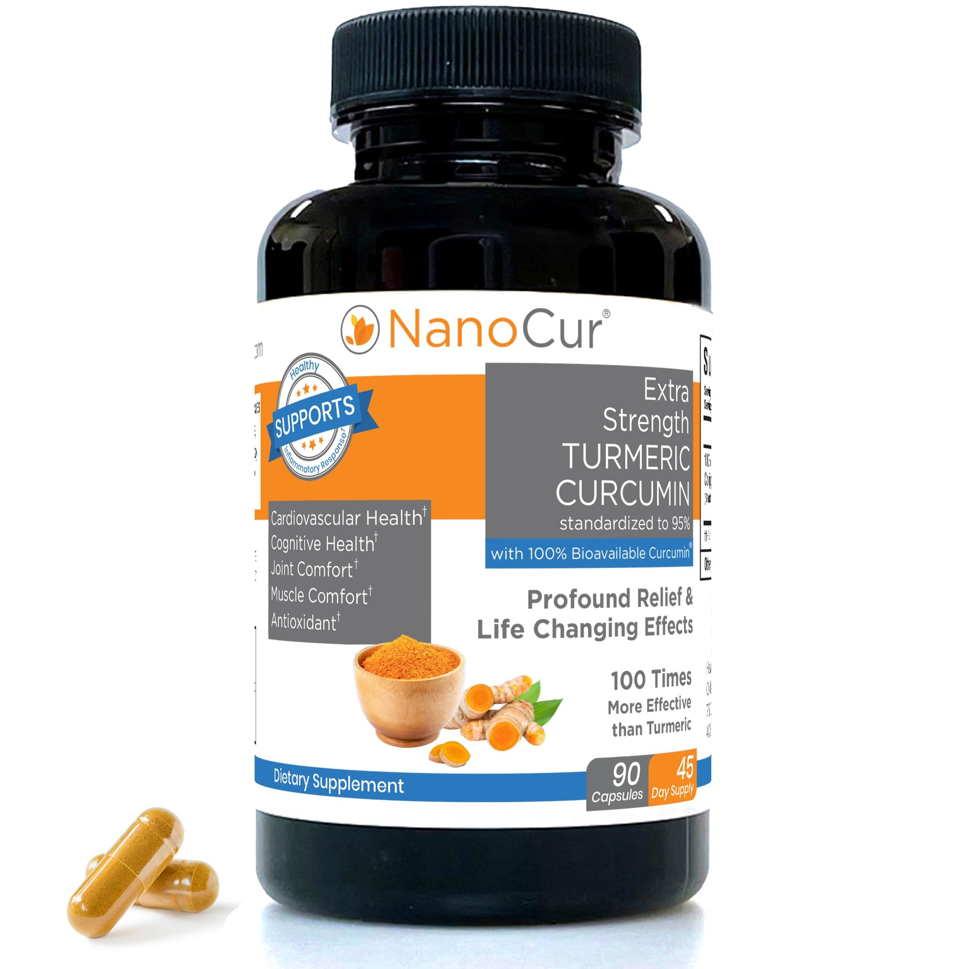 Nanocur Turmeric Curcumin - 100x More Active Than Turmeric, 170% More Active Than 