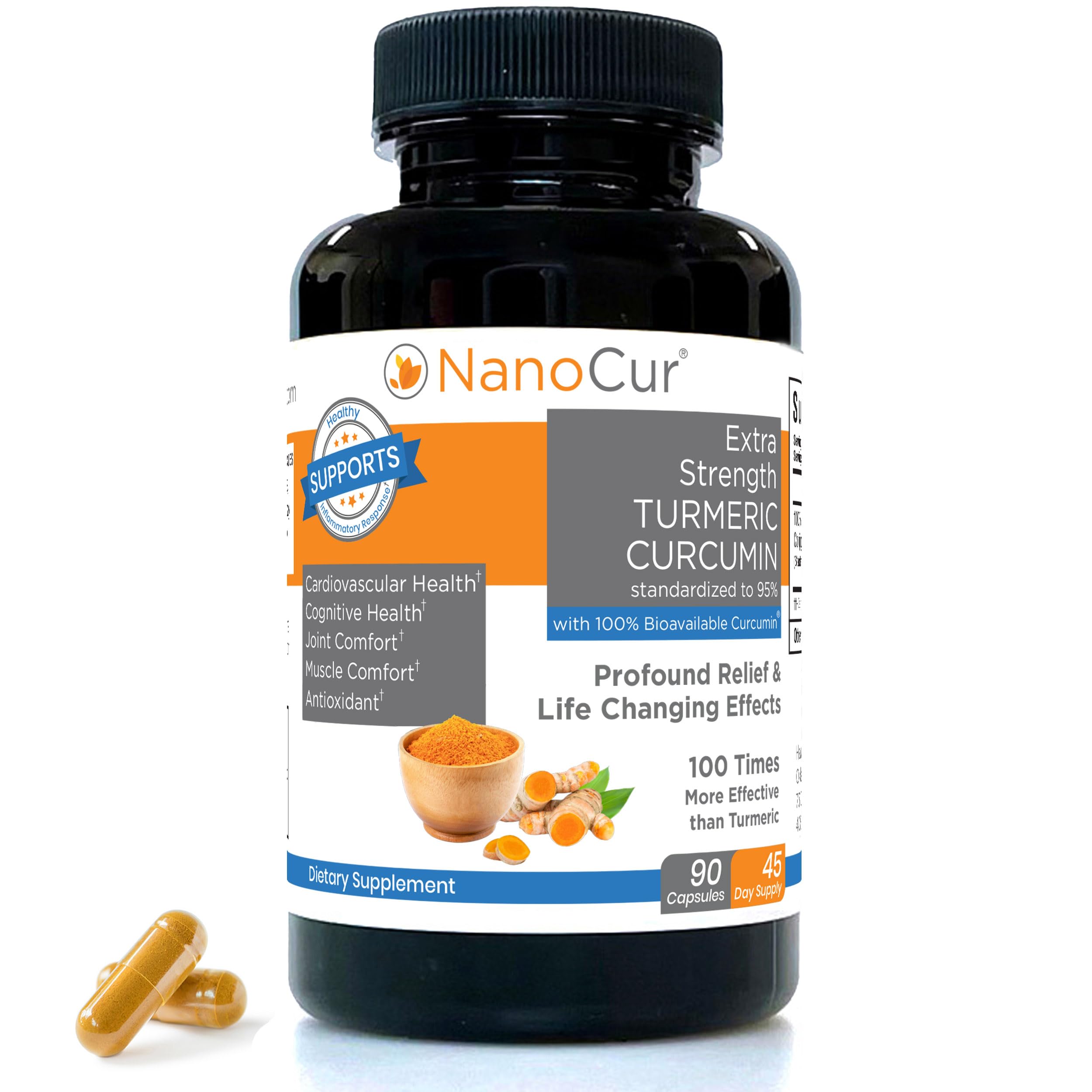 Nanocur Turmeric Curcumin - 100x More Active Than Turmeric, 170% More Active Than 