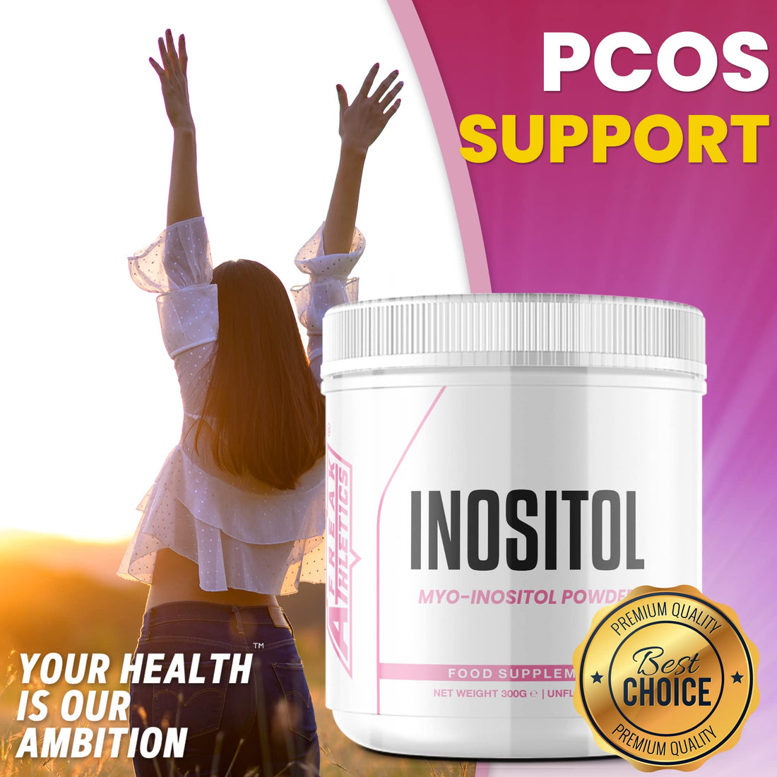 Inositol (Myo-Inositol) Powder 300g | Premium Myo Inositol Powder - Supports Women 