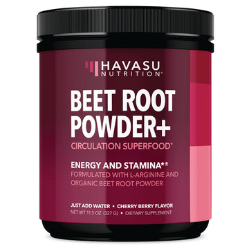 Organic Beet Root Powder with BCAA and L-Arginine for Energy and Stamina Support 