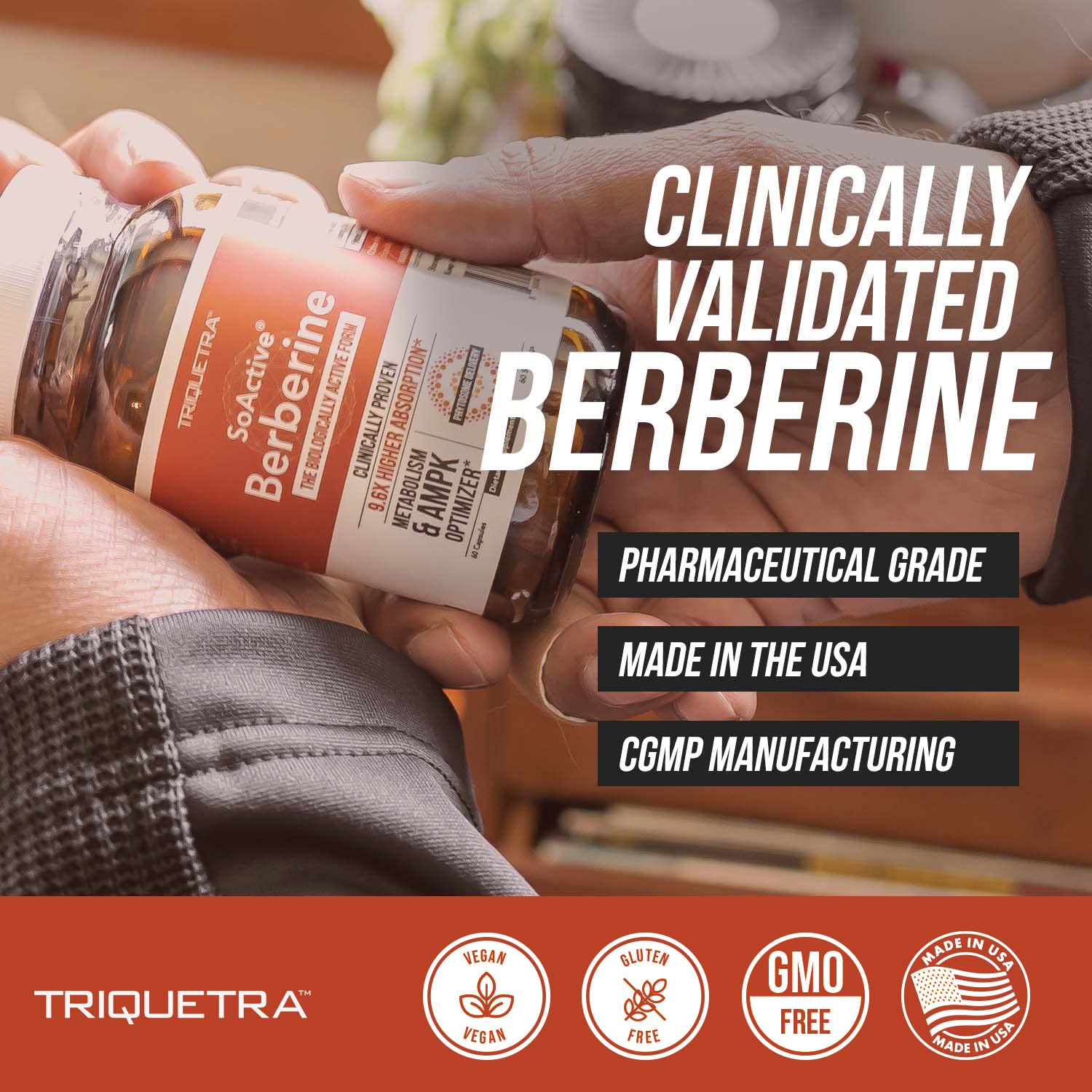 SoActive Berberine 550mg: 9.6X Higher Absorption, Clinically Proven Most Effective Triquetra Health