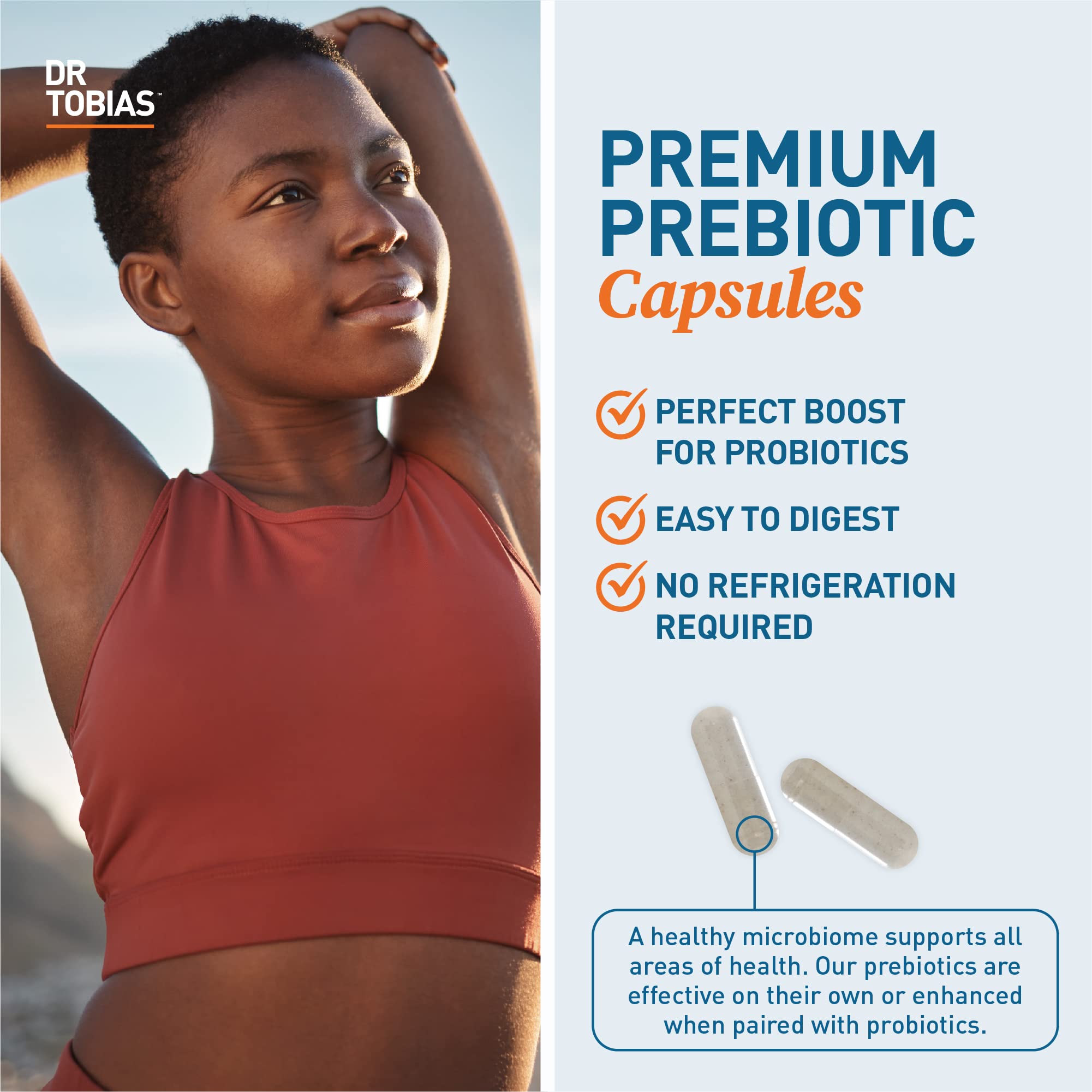 Dr. Tobias Prebiotics, Supports Digestion & Gut Health, Feed Good Probiotic Bacteria Dr. Tobias
