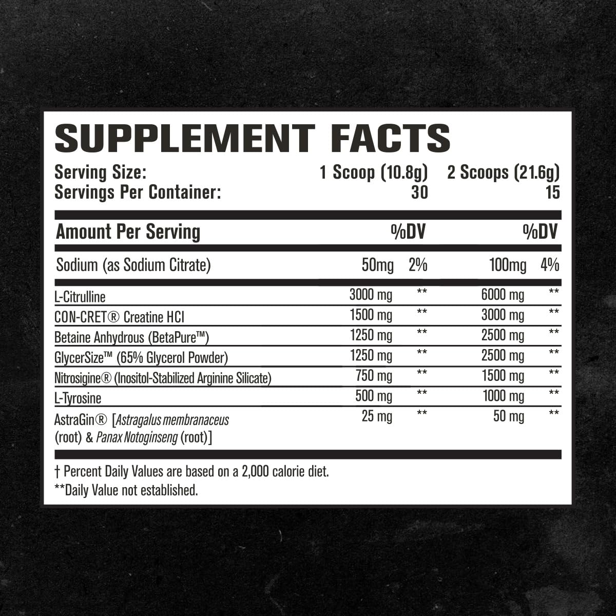 Nitric Surge Stim Free Pre Workout Powder - Caffeine Free Nitric Oxide Supplement Jacked Factory