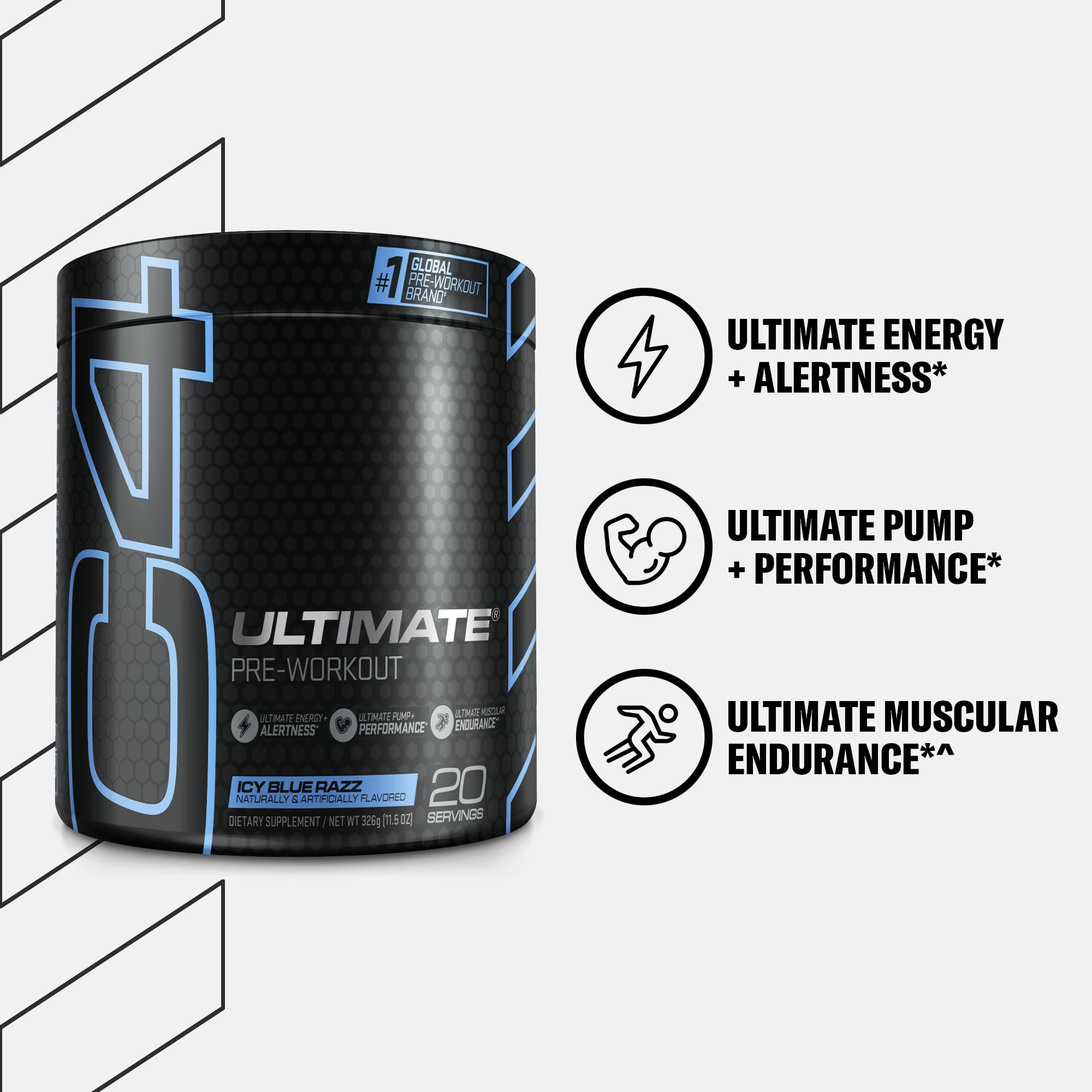 Cellucor C4 Ultimate Pre Workout Powder ICY Blue Razz - Sugar Free Preworkout Cellucor