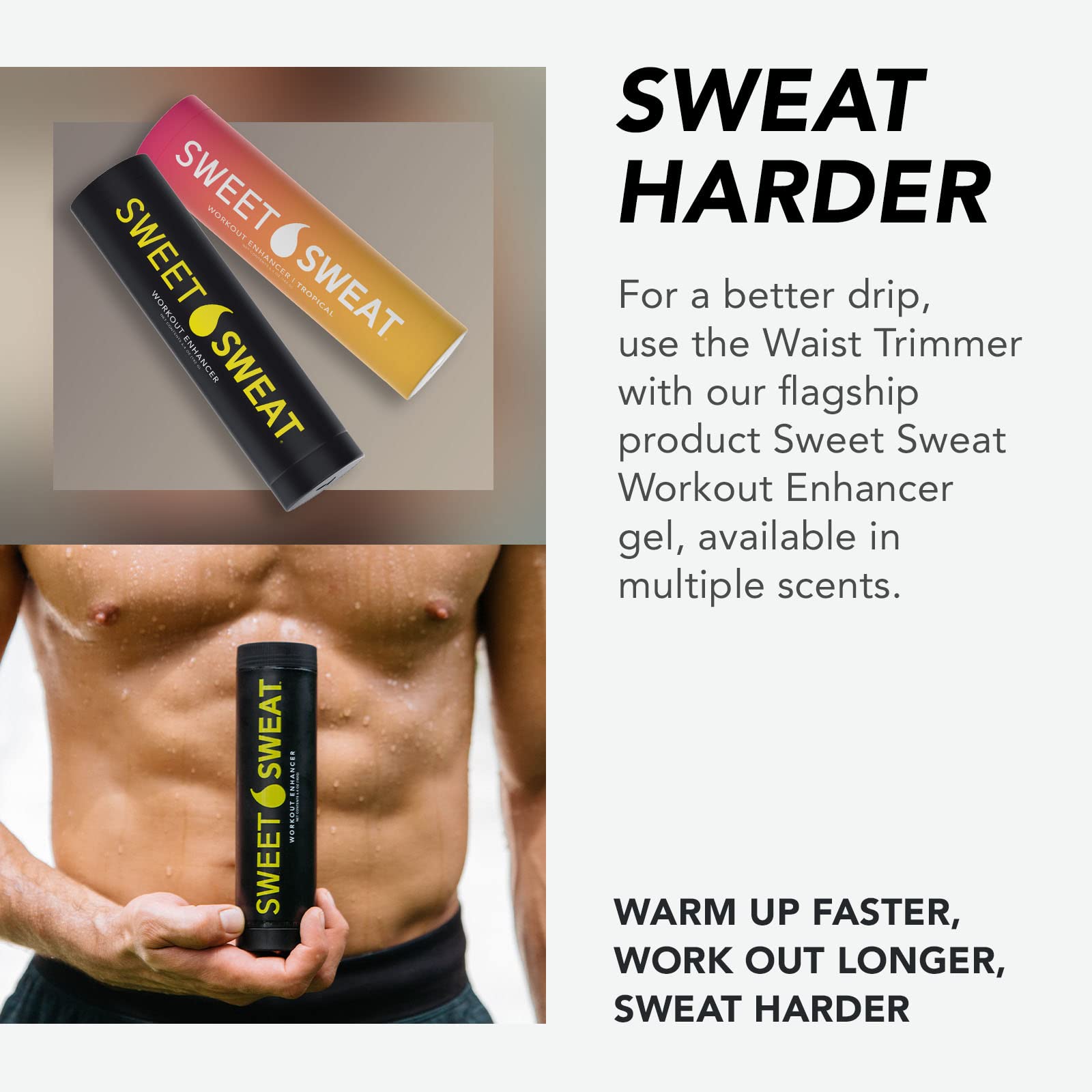 Sports Research Sweet Sweat Waist Trimmer Get More from Your Workout - Medium Sports Research