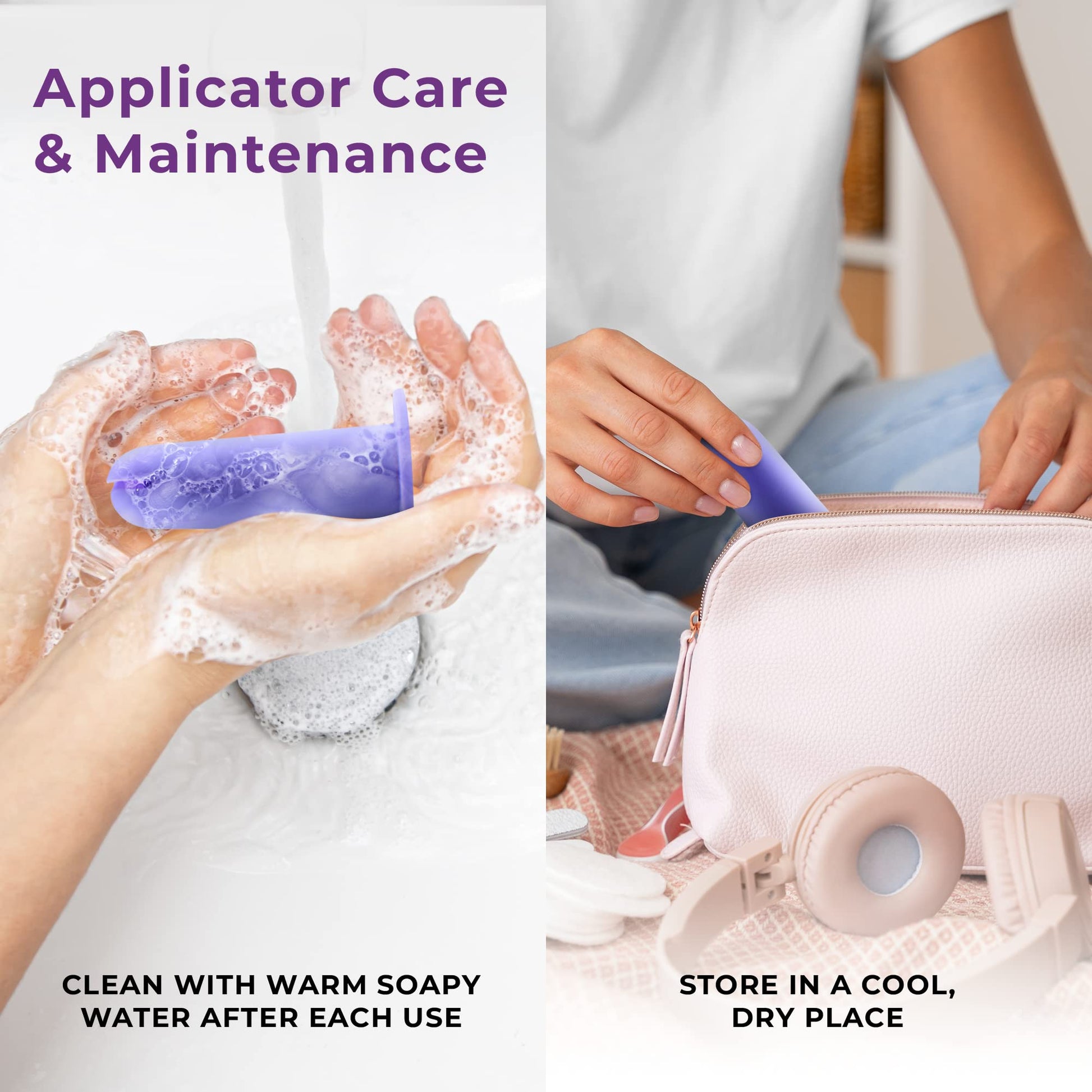 Ecoblossom Menstrual Cup Applicator Tool - Comfortable & Easy Insertion - Compatible EcoBlossom