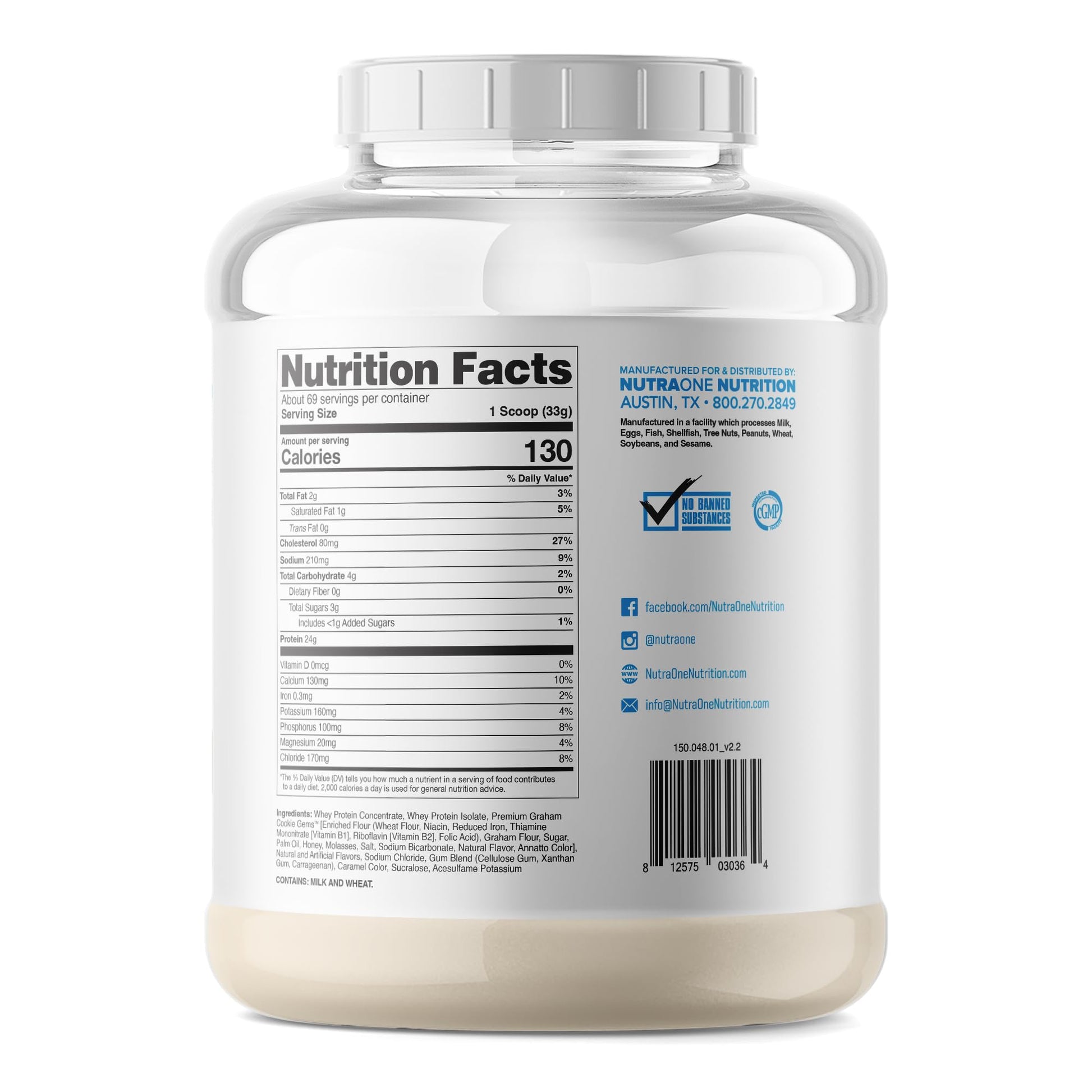 NutraOne ProteinOne Whey Protein Promote Recovery and Build Muscle with a Protein NutraOne
