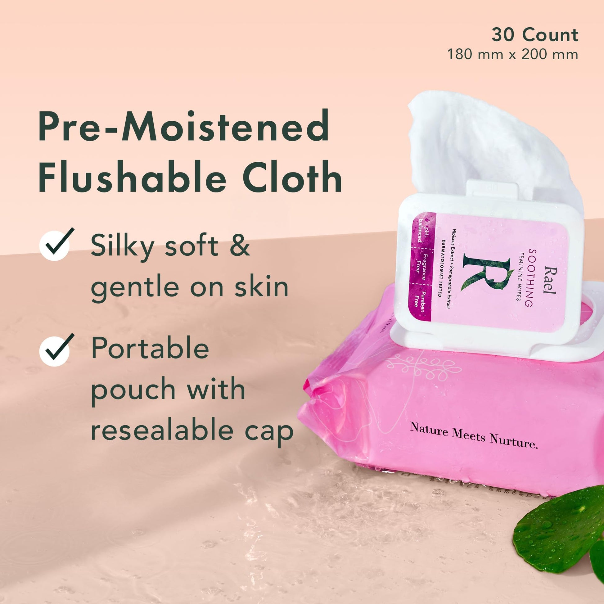 Rael Feminine Wipes, Soothing Wipes for Women - pH Balance, Clean Ingredients, All Skin Types Rael
