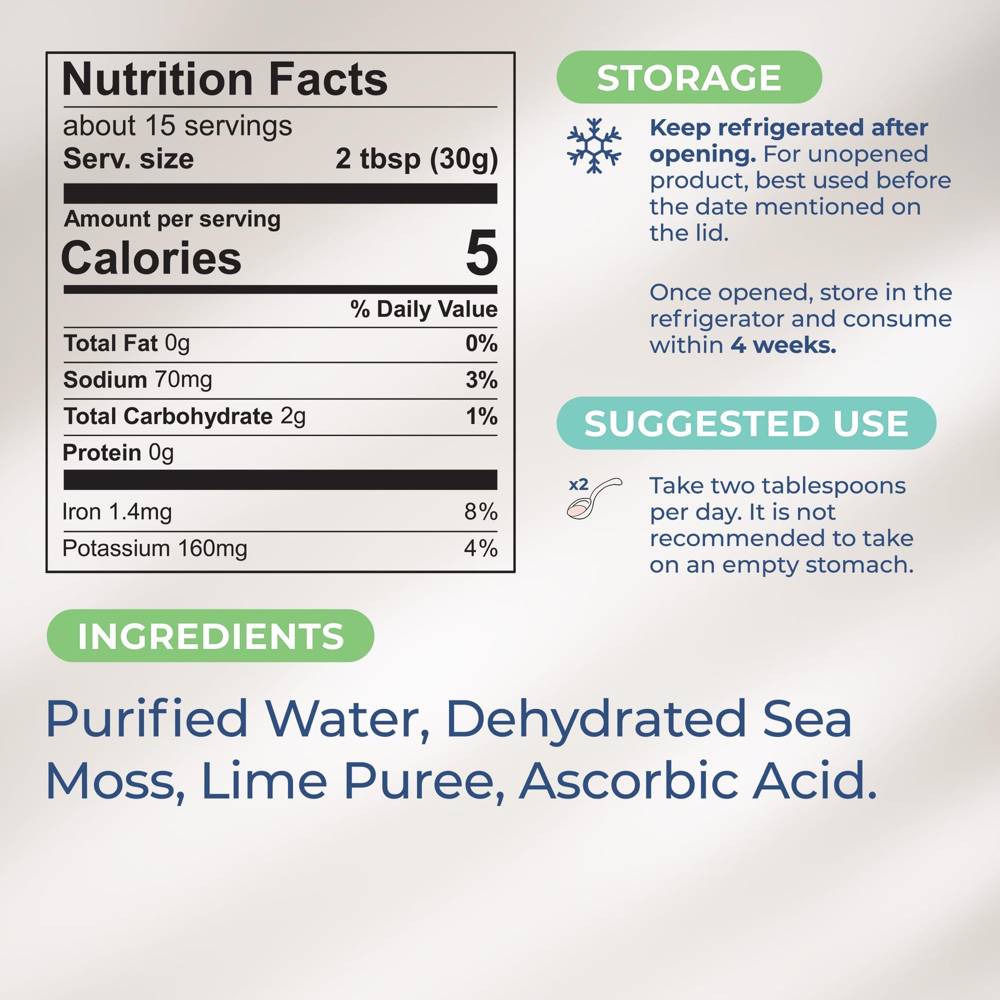 TrueSeaMoss Wildcrafted Irish Sea Moss Gel – Nutritious Raw Seamoss Rich in Minerals TrueSeaMoss